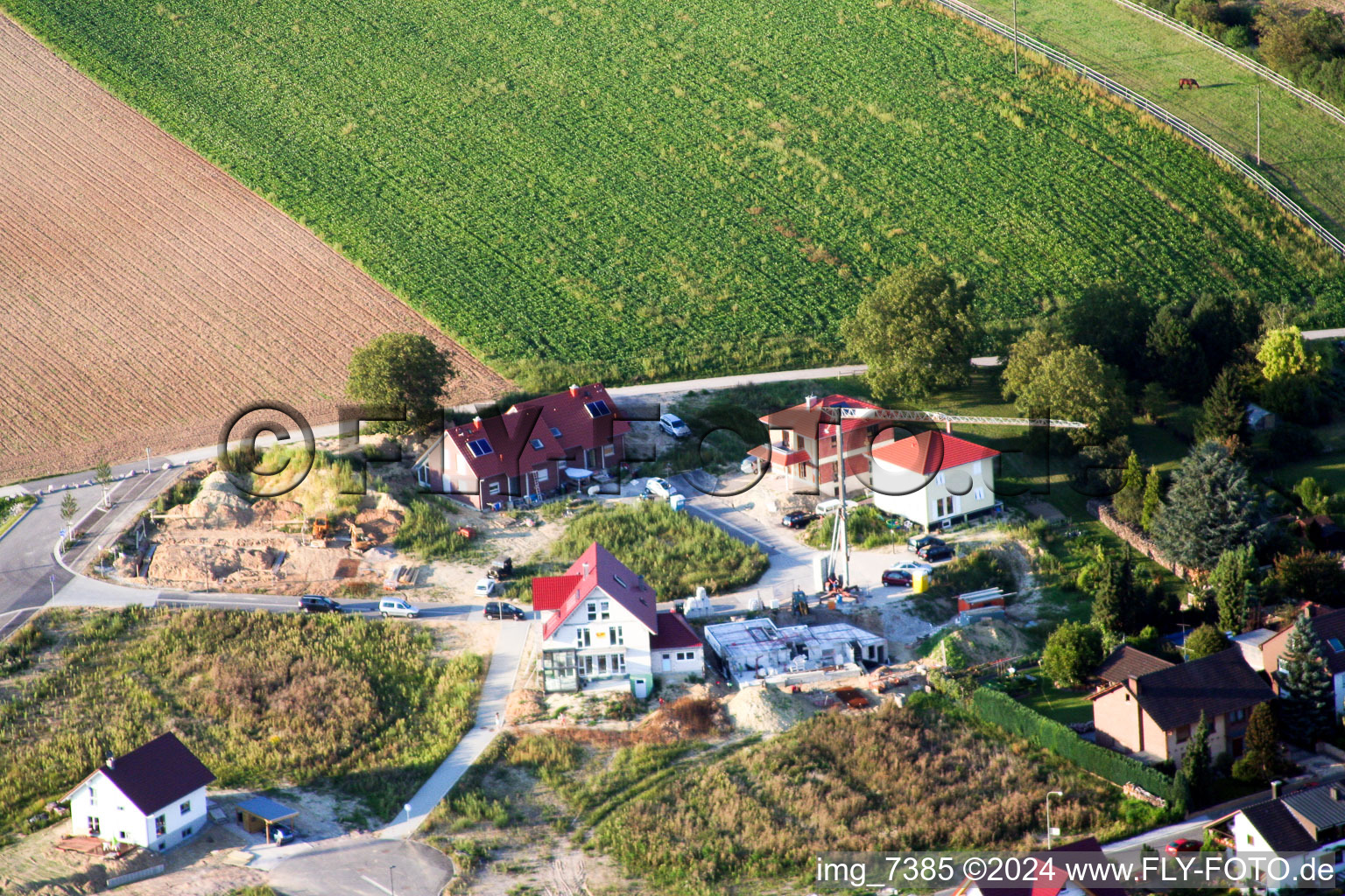 Image drone de Nouvelle zone de développement sur le Höhenweg à Kandel dans le département Rhénanie-Palatinat, Allemagne