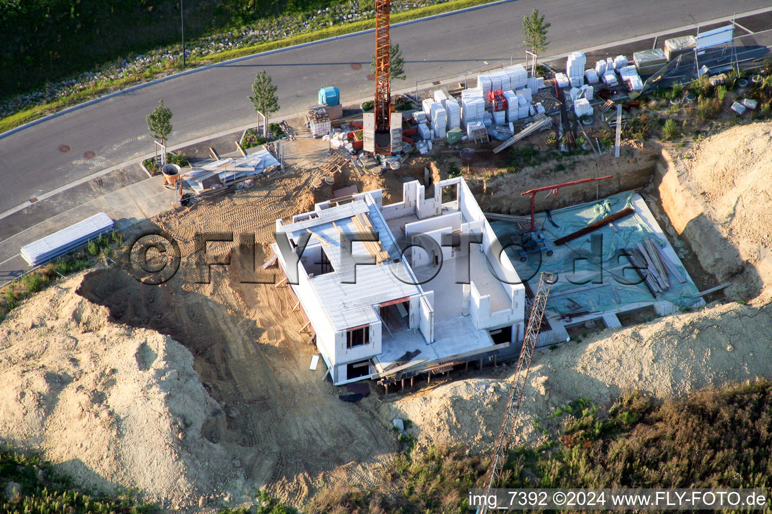 Photographie aérienne de Nouvelle zone de développement sur le Höhenweg à Kandel dans le département Rhénanie-Palatinat, Allemagne