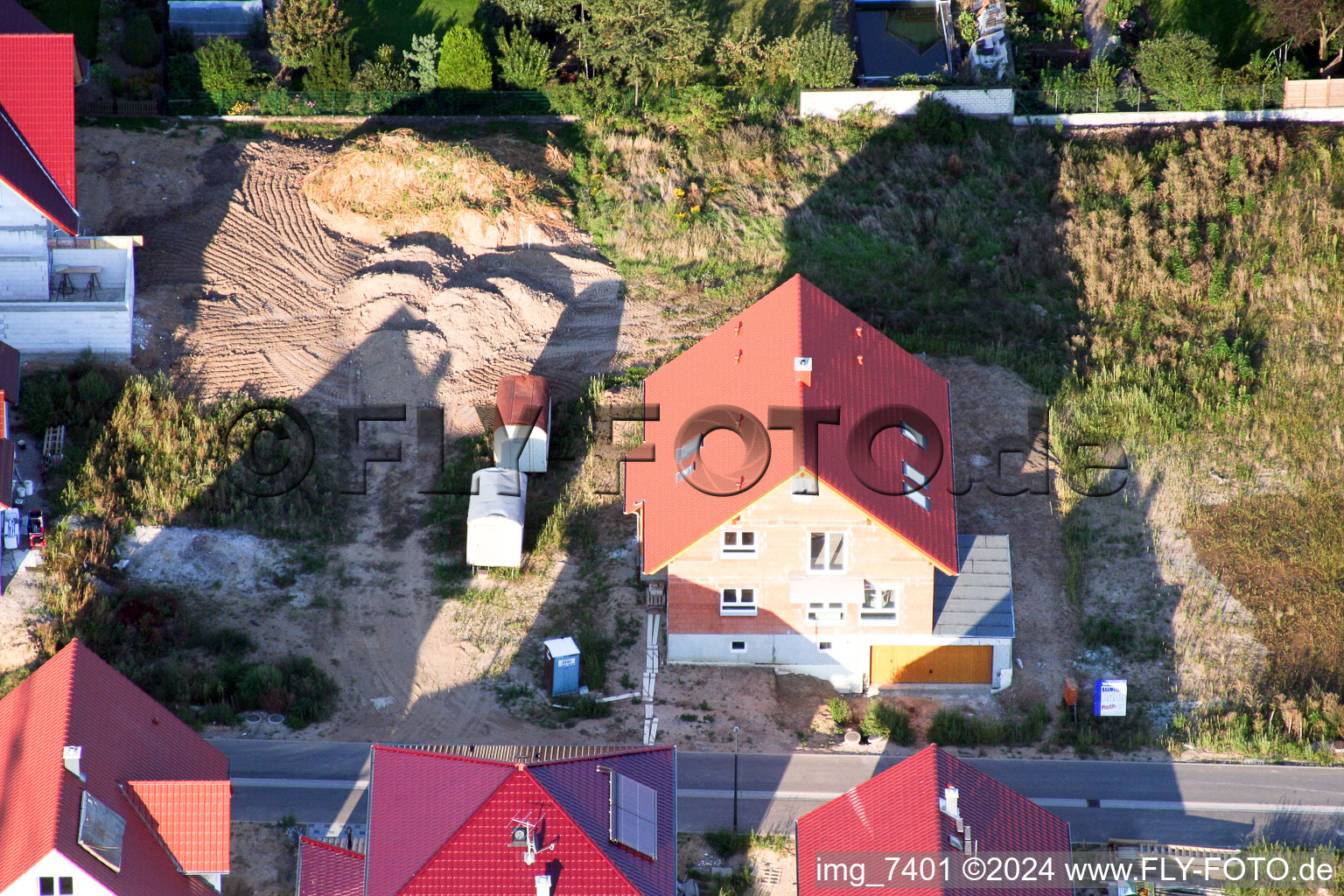 Enregistrement par drone de Nouvelle zone de développement sur le Höhenweg à Kandel dans le département Rhénanie-Palatinat, Allemagne