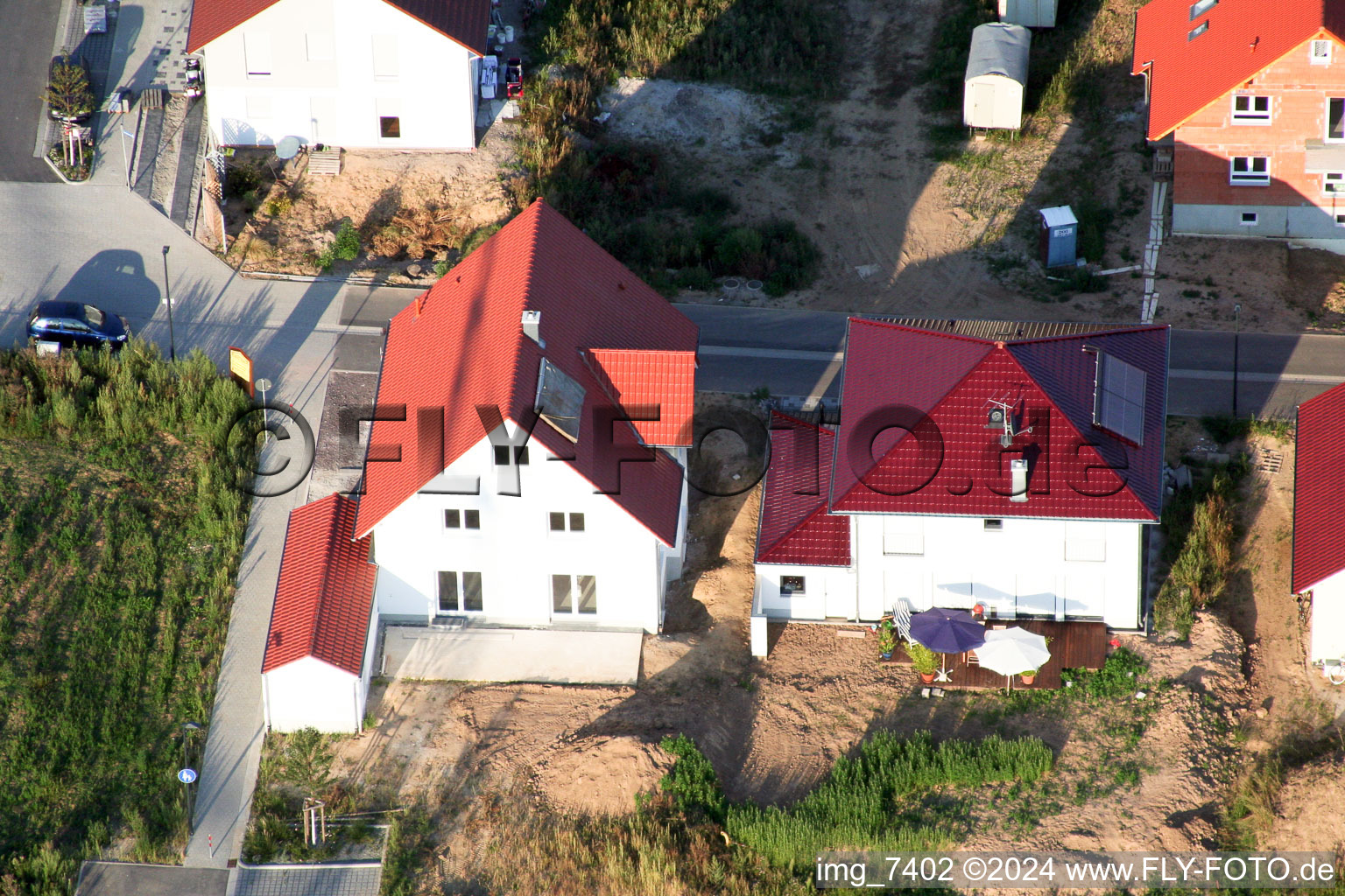 Image drone de Nouvelle zone de développement sur le Höhenweg à Kandel dans le département Rhénanie-Palatinat, Allemagne