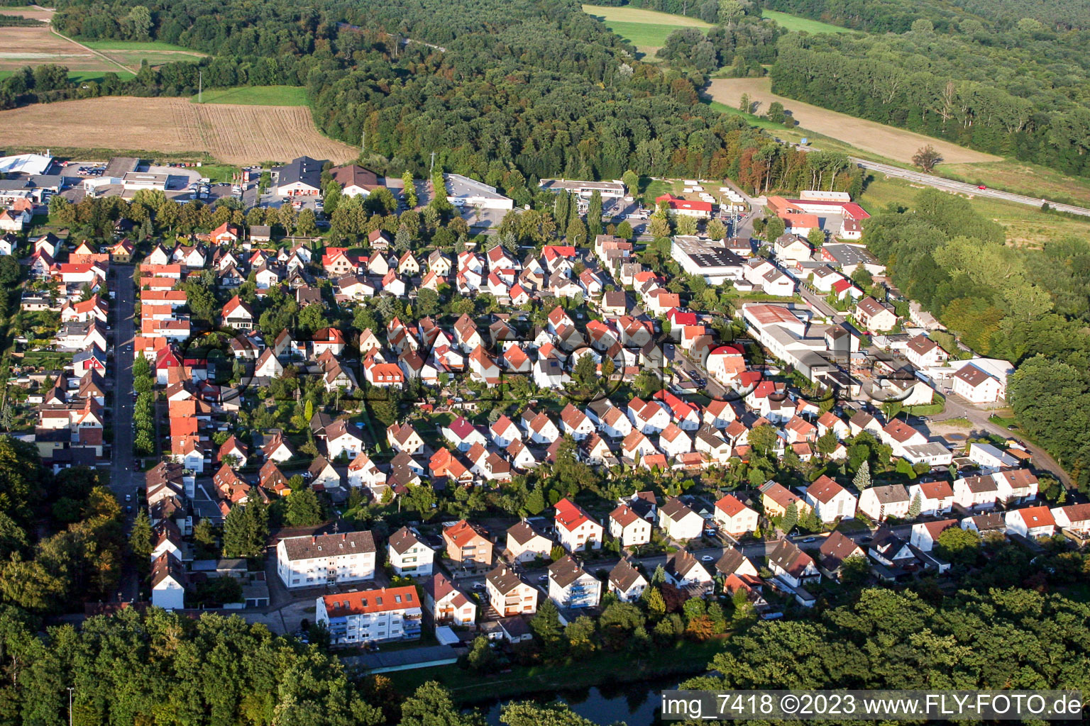 Règlement à Kandel dans le département Rhénanie-Palatinat, Allemagne d'en haut