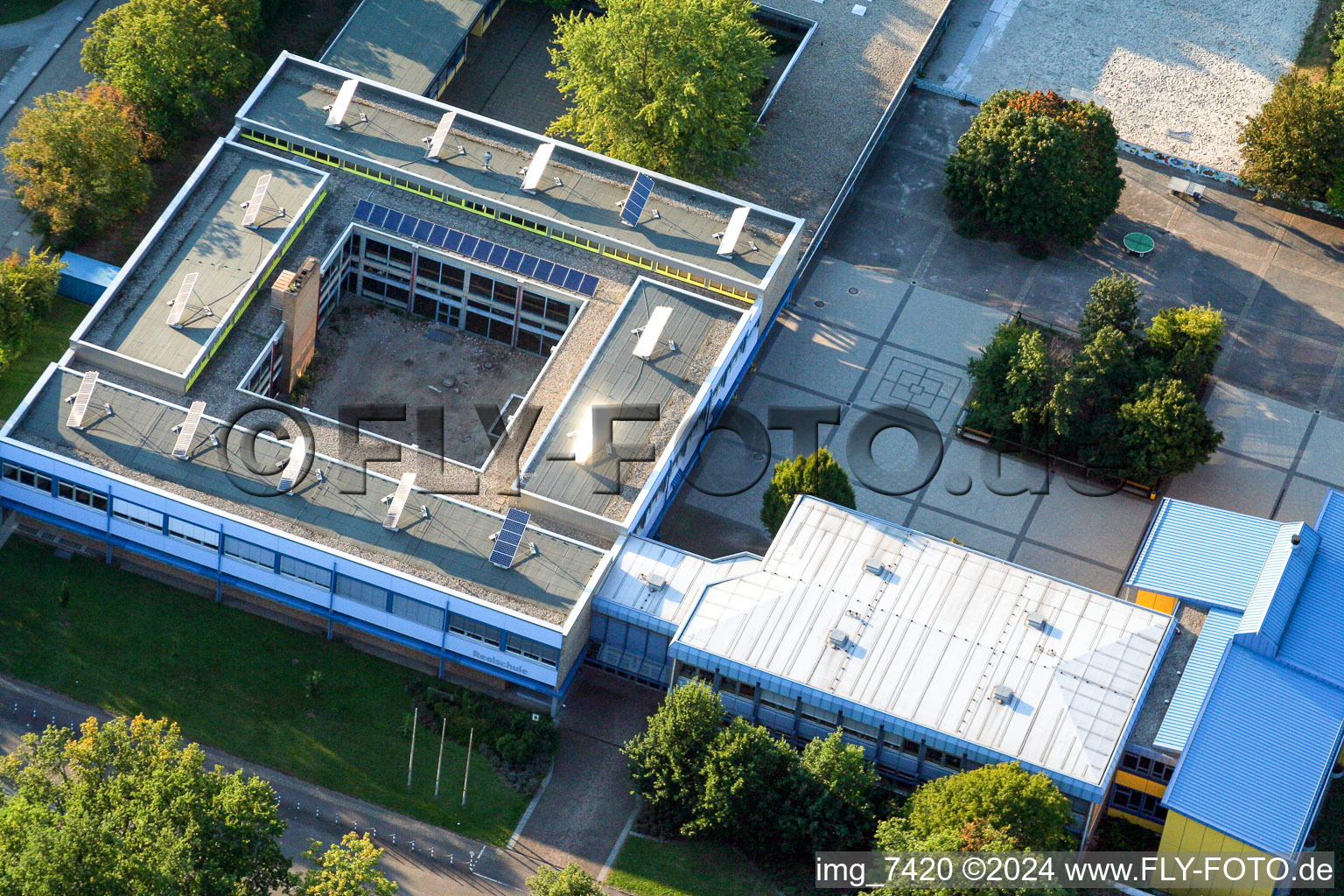 Vue oblique de Lycée à Kandel dans le département Rhénanie-Palatinat, Allemagne