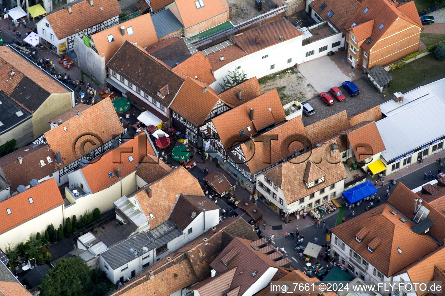 Photographie aérienne de Fête municipale, Hauptstr à Kandel dans le département Rhénanie-Palatinat, Allemagne