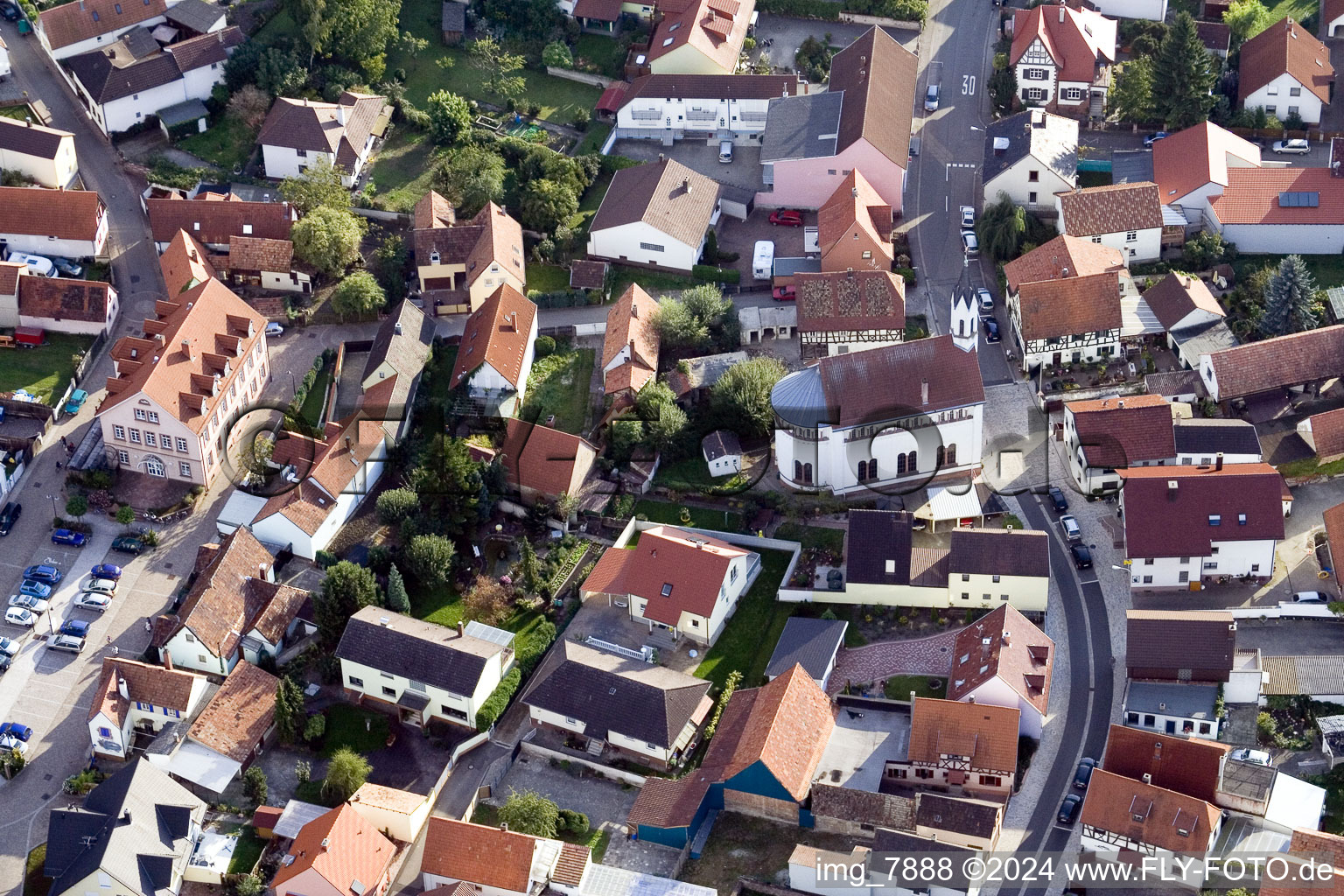 Quartier Maximiliansau in Wörth am Rhein dans le département Rhénanie-Palatinat, Allemagne vue d'en haut