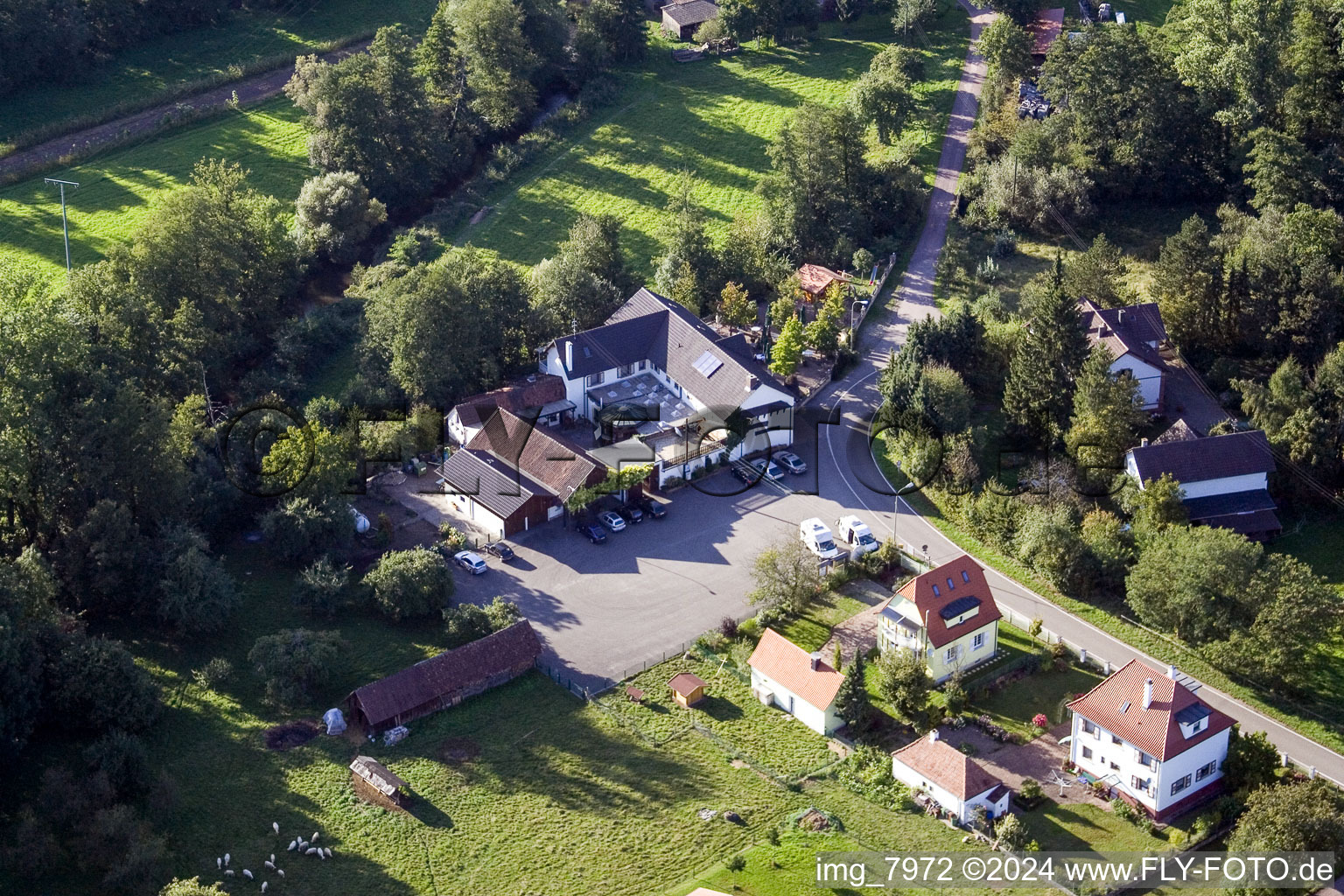 Bienwaldmühle dans le département Rhénanie-Palatinat, Allemagne d'en haut