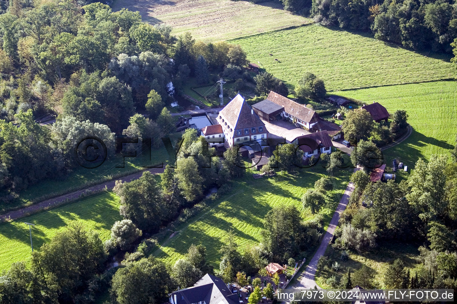 Bienwaldmühle dans le département Rhénanie-Palatinat, Allemagne hors des airs