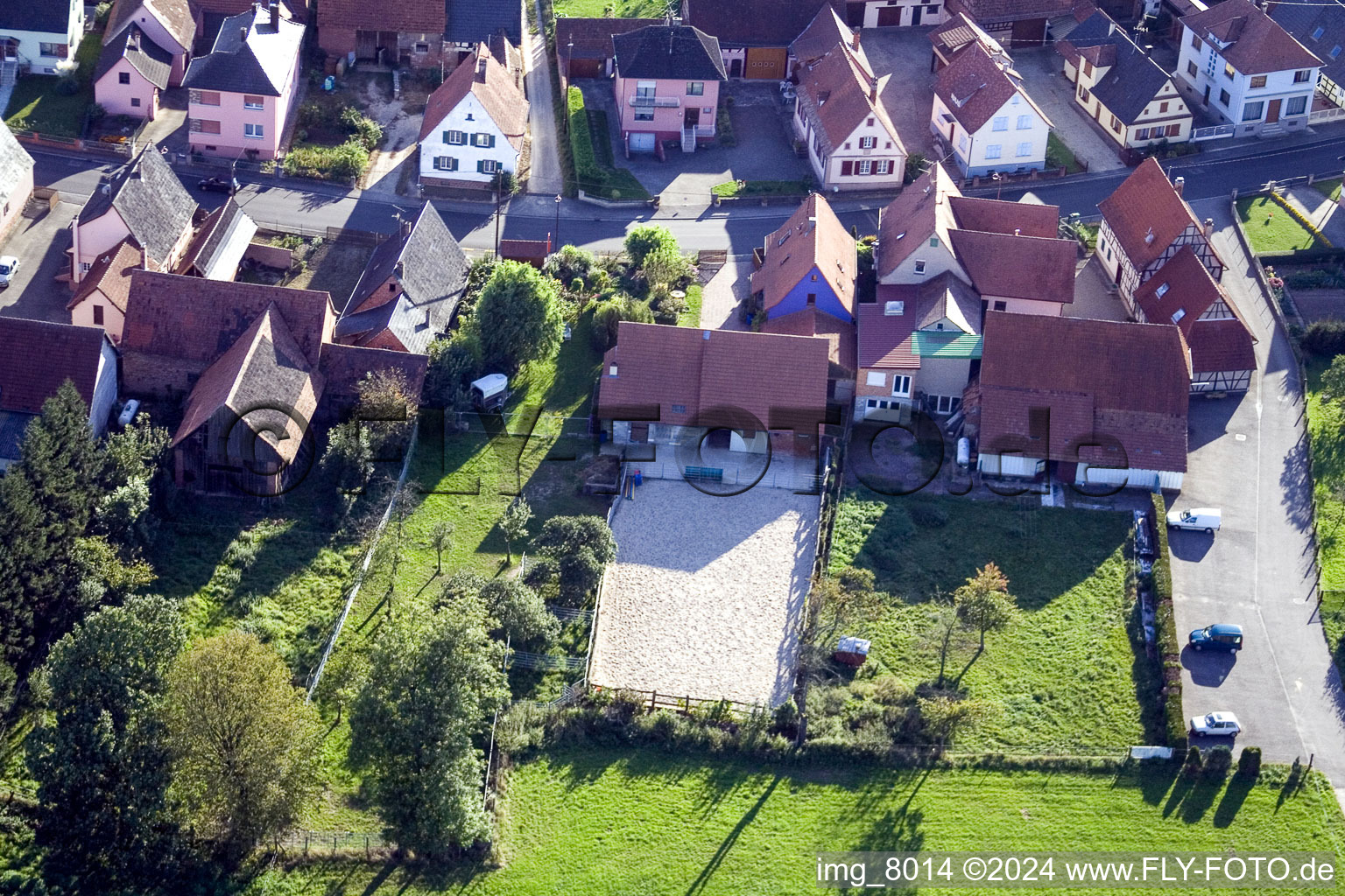 Schleithal dans le département Bas Rhin, France vue du ciel