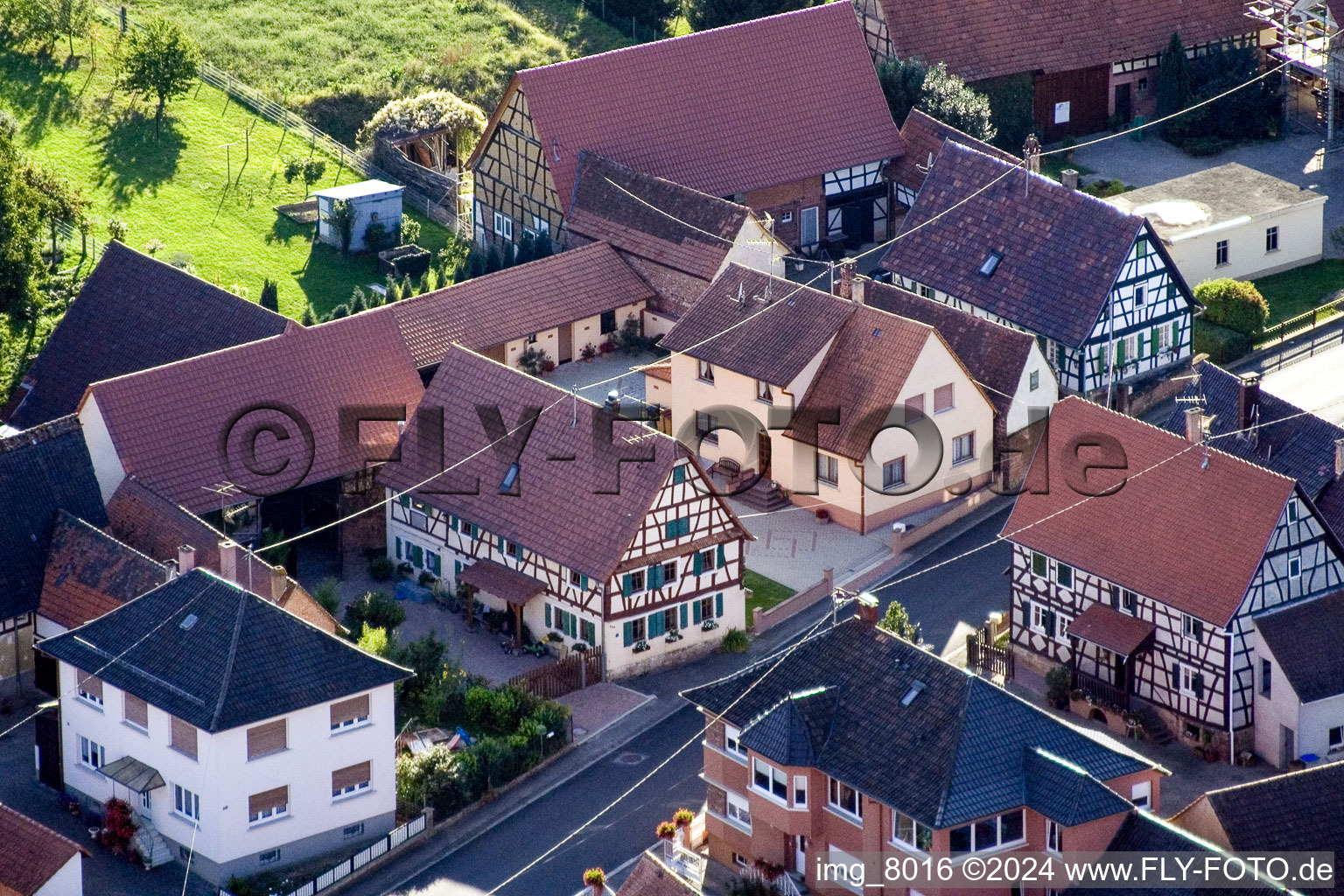 Enregistrement par drone de Schleithal dans le département Bas Rhin, France