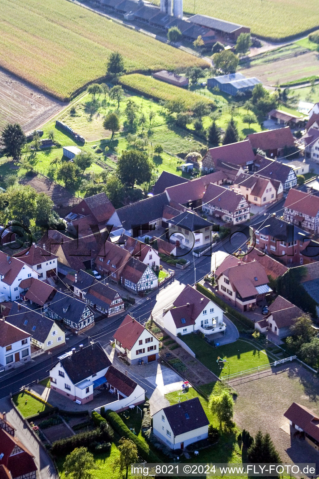 Image drone de Schleithal dans le département Bas Rhin, France