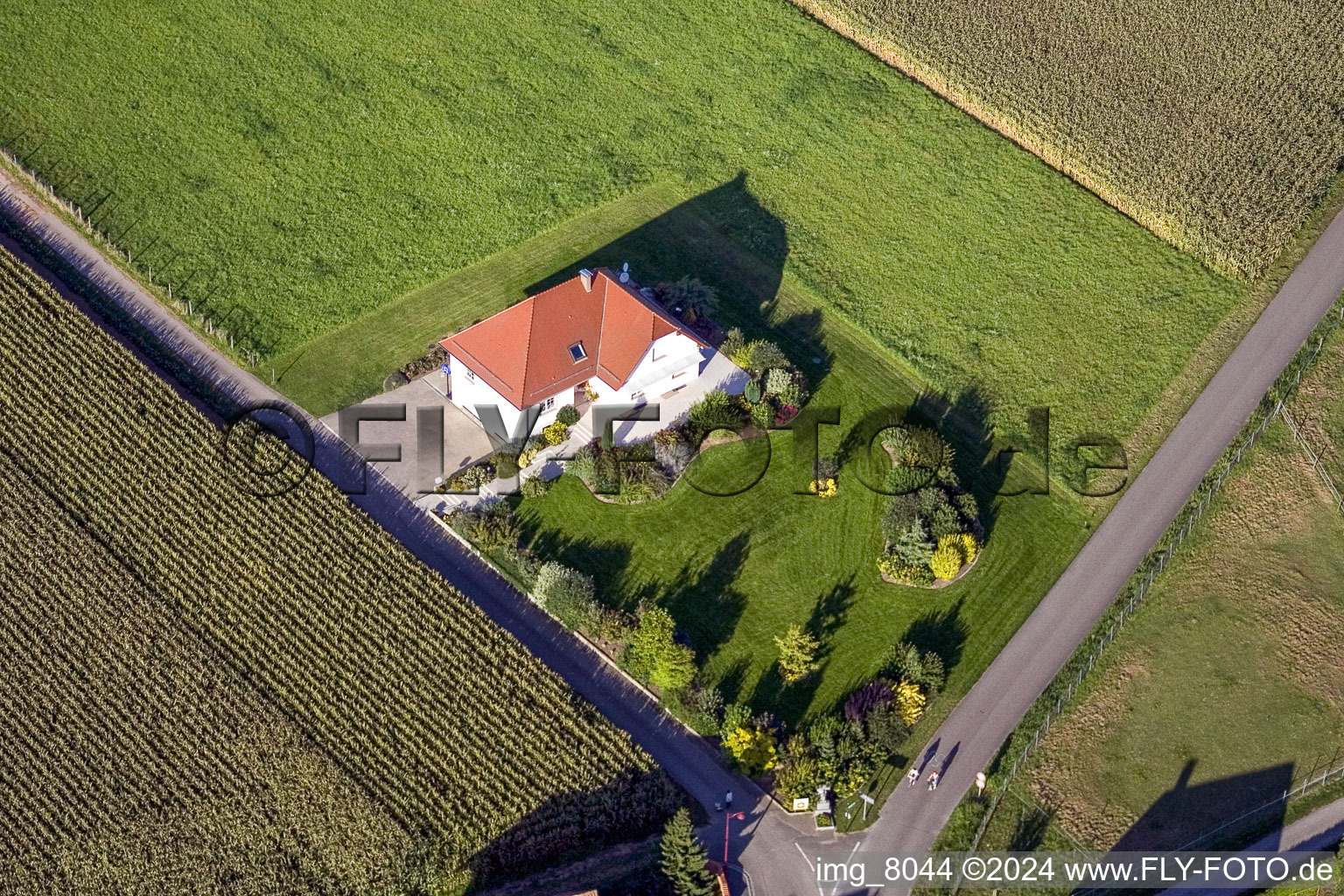 Vue aérienne de Schleithal dans le département Bas Rhin, France