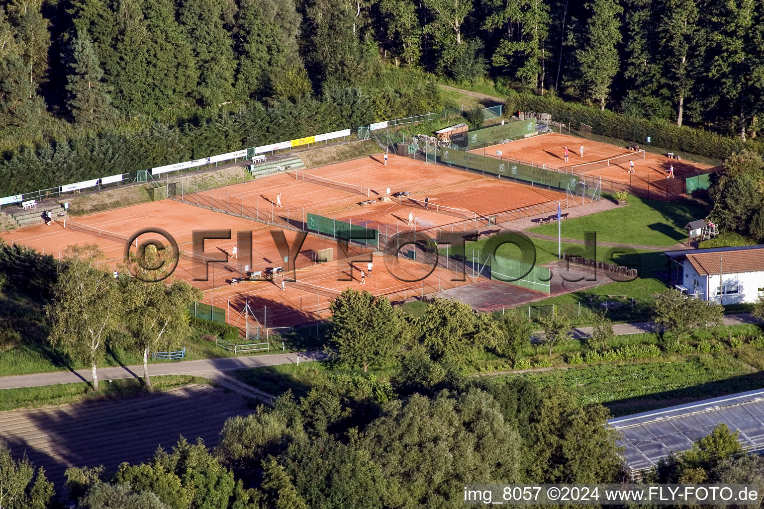 Vue aérienne de Club de tennis à Steinfeld dans le département Rhénanie-Palatinat, Allemagne