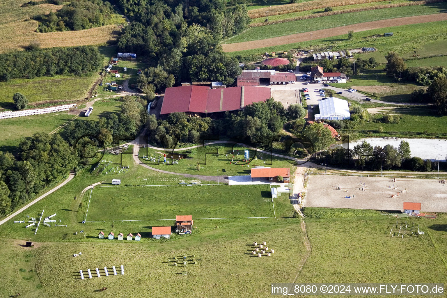 Photographie aérienne de Écurie équestre à Neewiller-près-Lauterbourg dans le département Bas Rhin, France