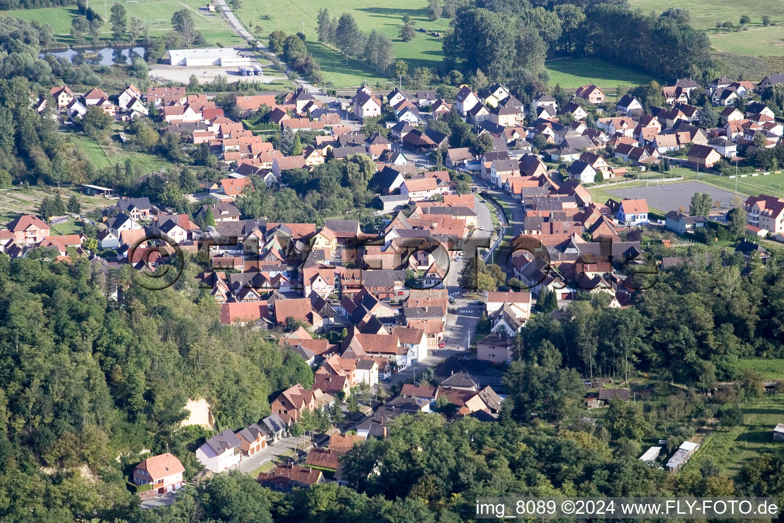 Photographie aérienne de De l'ouest à Mothern dans le département Bas Rhin, France