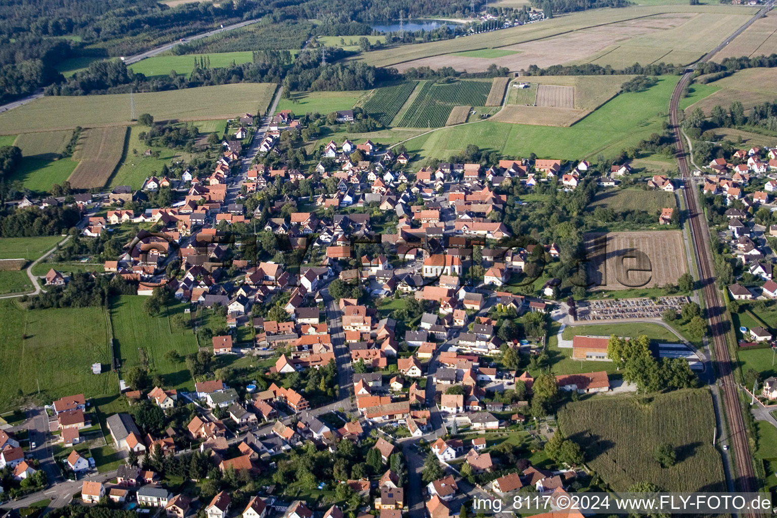 Rountzenheim dans le département Bas Rhin, France d'un drone