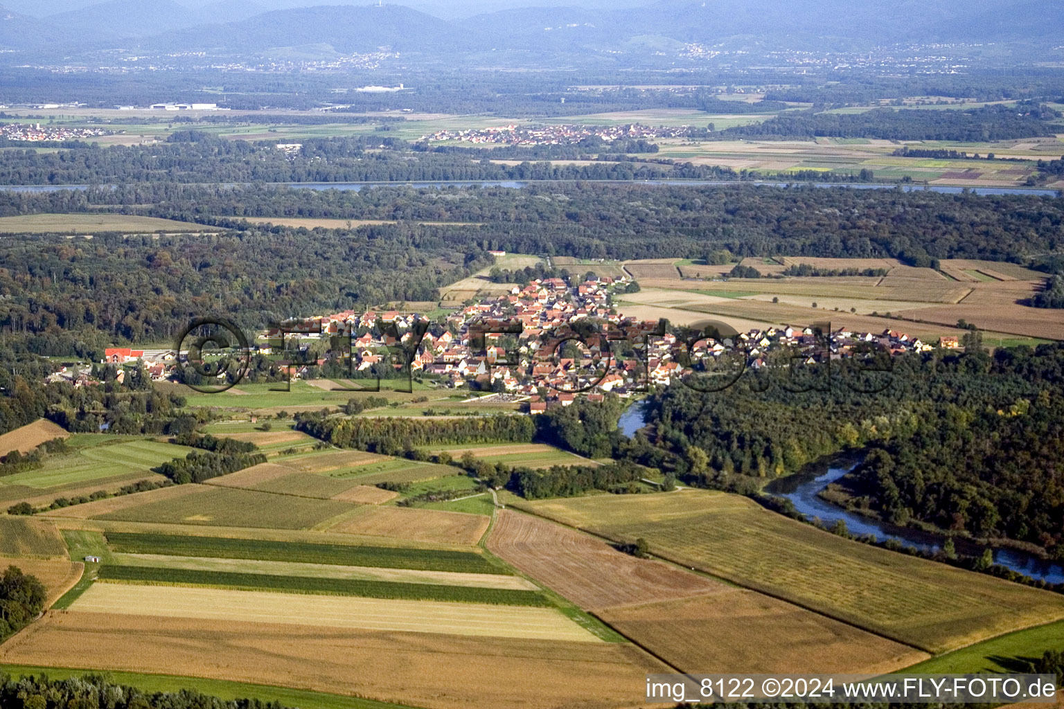 Dalhunden dans le département Bas Rhin, France vue du ciel