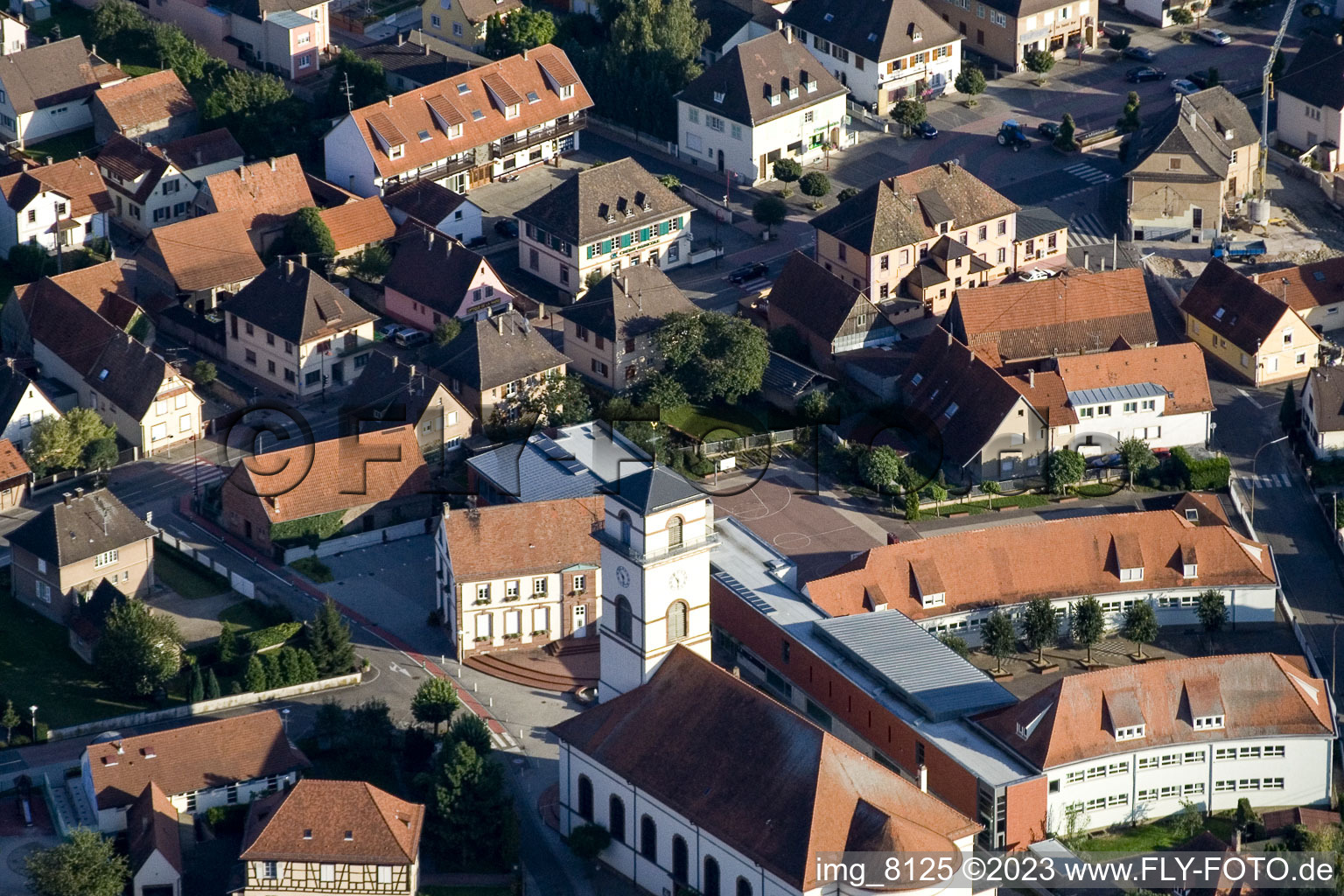Drusenheim dans le département Bas Rhin, France vue d'en haut