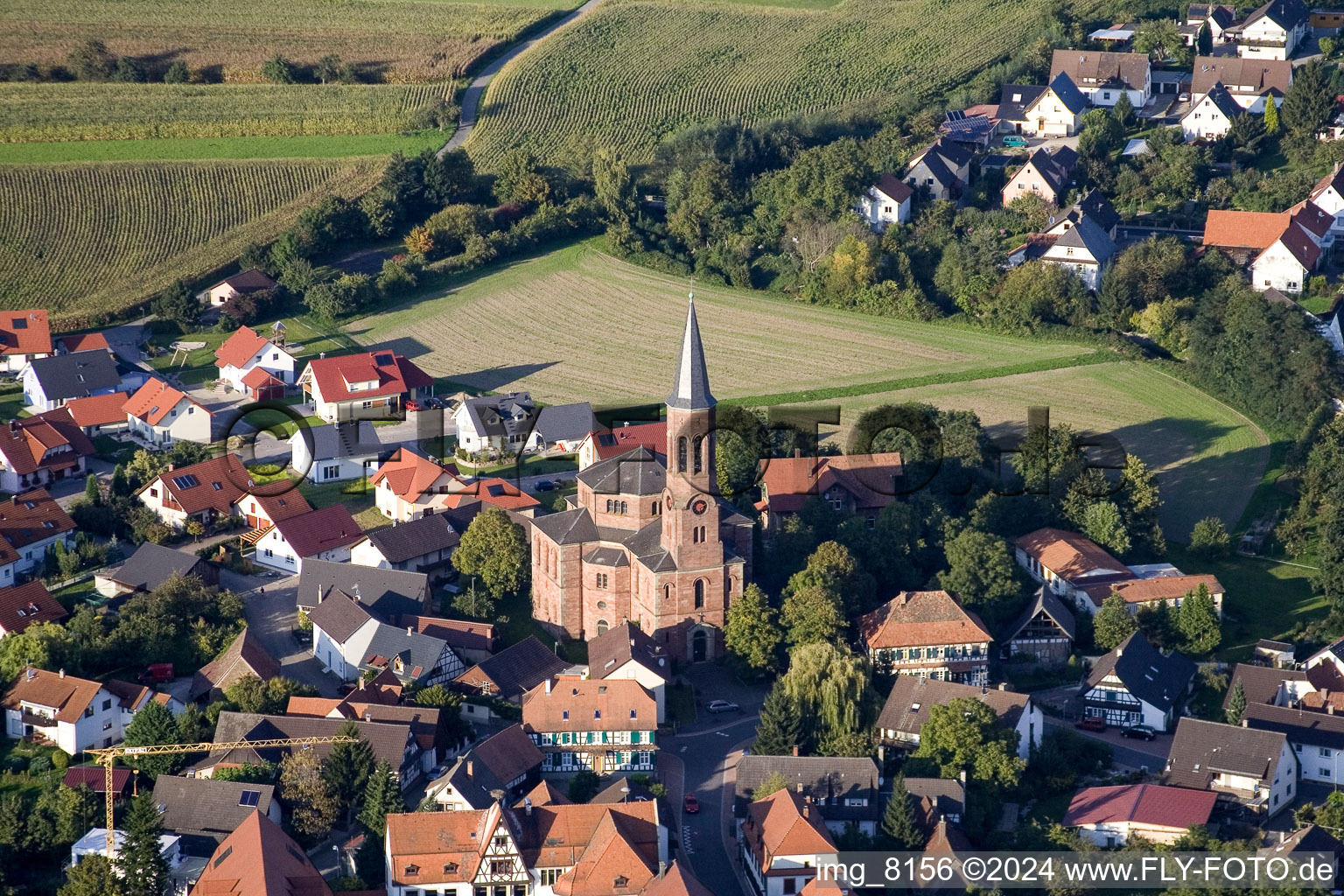 Quartier Rheinbischofsheim in Rheinau dans le département Bade-Wurtemberg, Allemagne vue du ciel