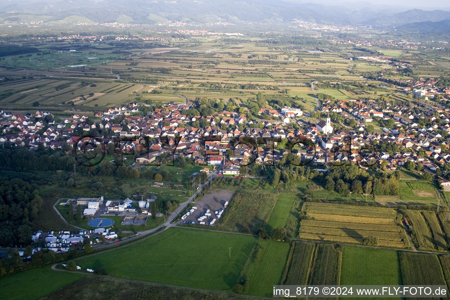 Vue d'oiseau de Quartier Urloffen in Appenweier dans le département Bade-Wurtemberg, Allemagne