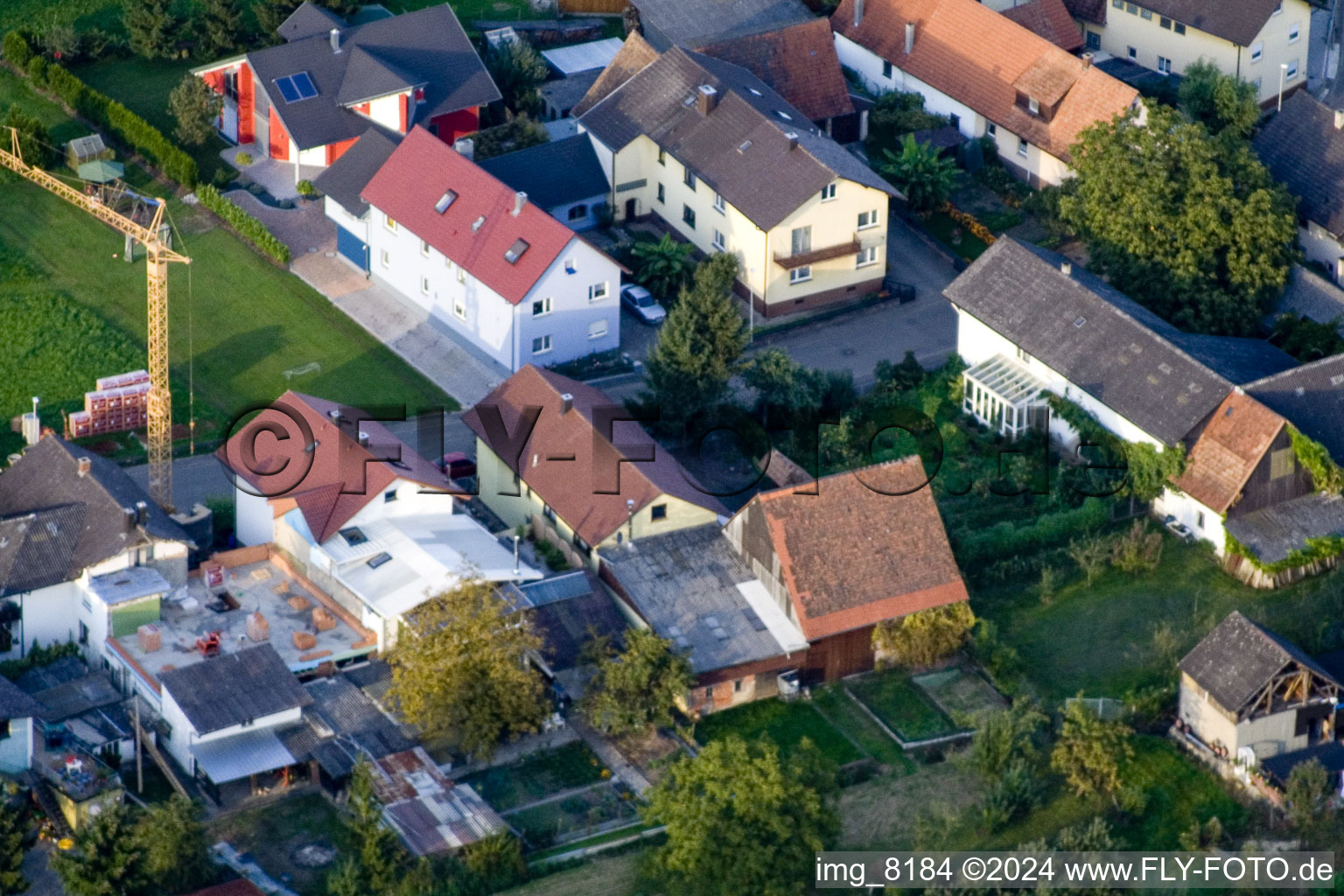 Vue aérienne de Dans le coin à le quartier Urloffen in Appenweier dans le département Bade-Wurtemberg, Allemagne