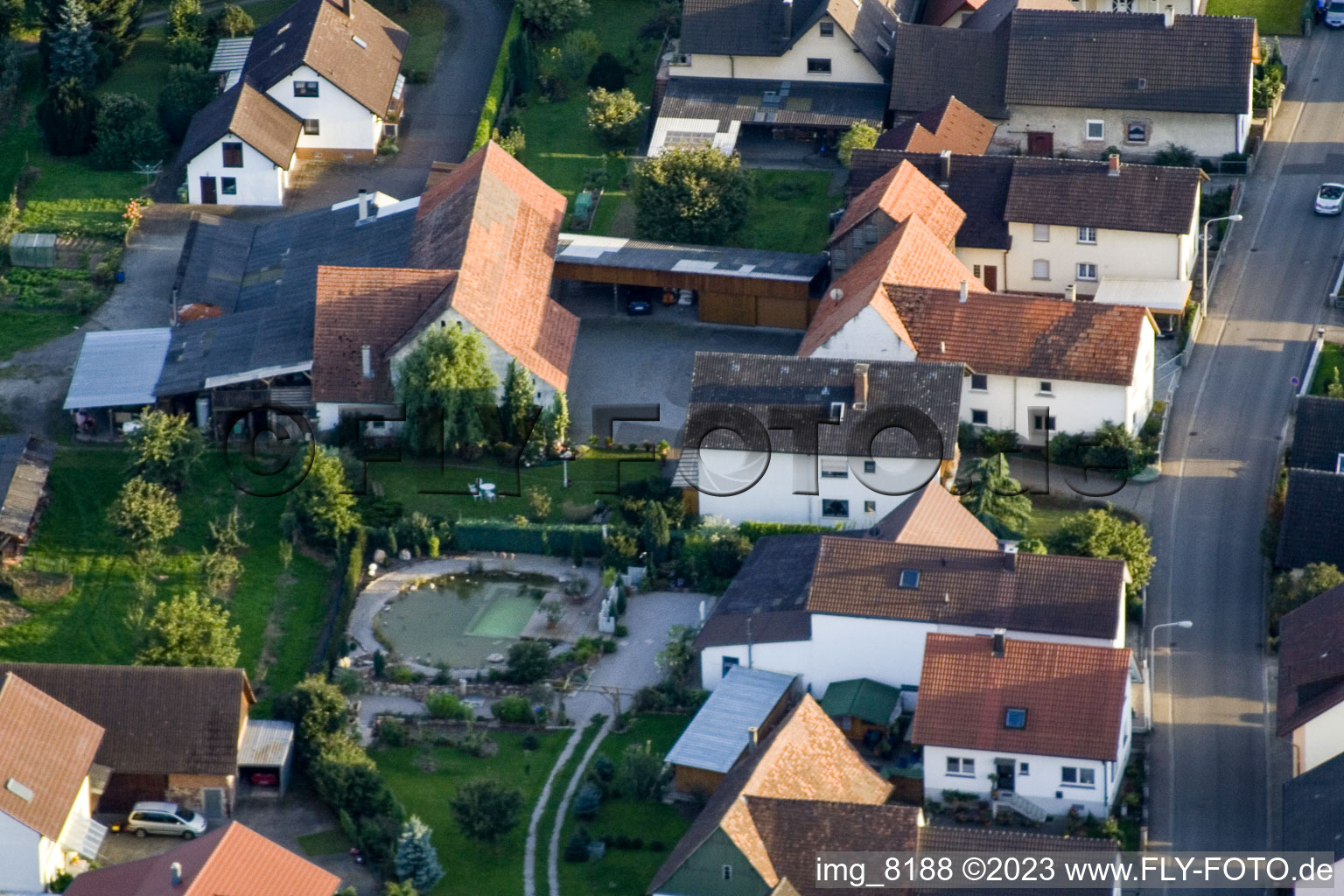 Vue aérienne de S'Suède à le quartier Urloffen in Appenweier dans le département Bade-Wurtemberg, Allemagne