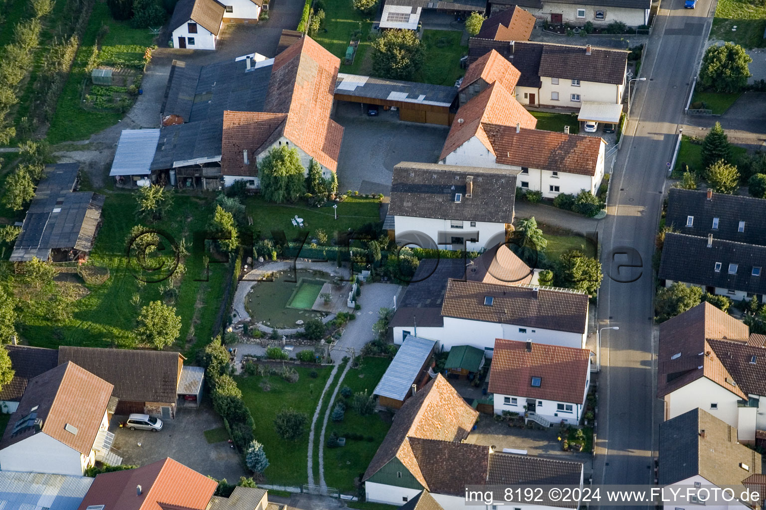 Vue aérienne de S'Suède à le quartier Urloffen in Appenweier dans le département Bade-Wurtemberg, Allemagne