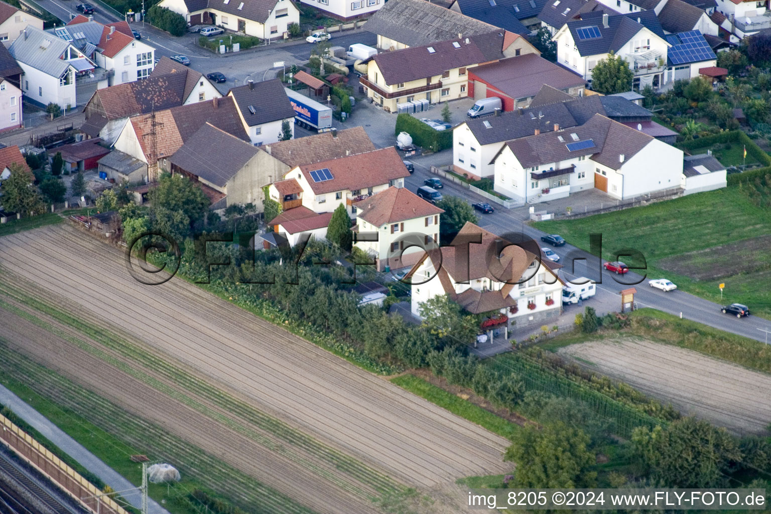 Vue aérienne de Quartier de Zimmern à le quartier Urloffen in Appenweier dans le département Bade-Wurtemberg, Allemagne