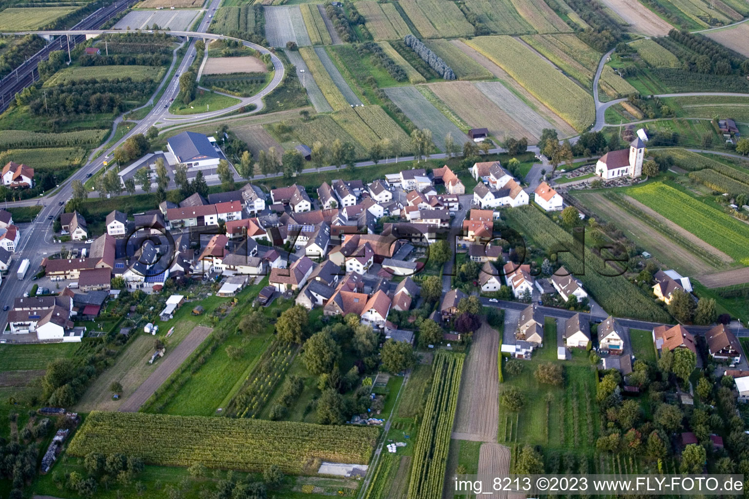 Vue aérienne de Quartier Urloffen in Appenweier dans le département Bade-Wurtemberg, Allemagne