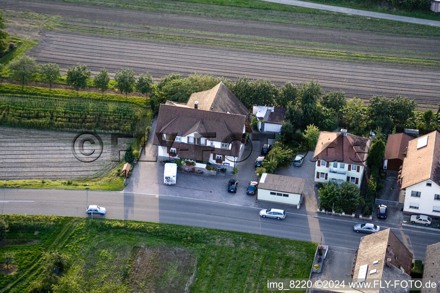 Photographie aérienne de Chambres, Restaurant Gaukel à le quartier Urloffen in Appenweier dans le département Bade-Wurtemberg, Allemagne