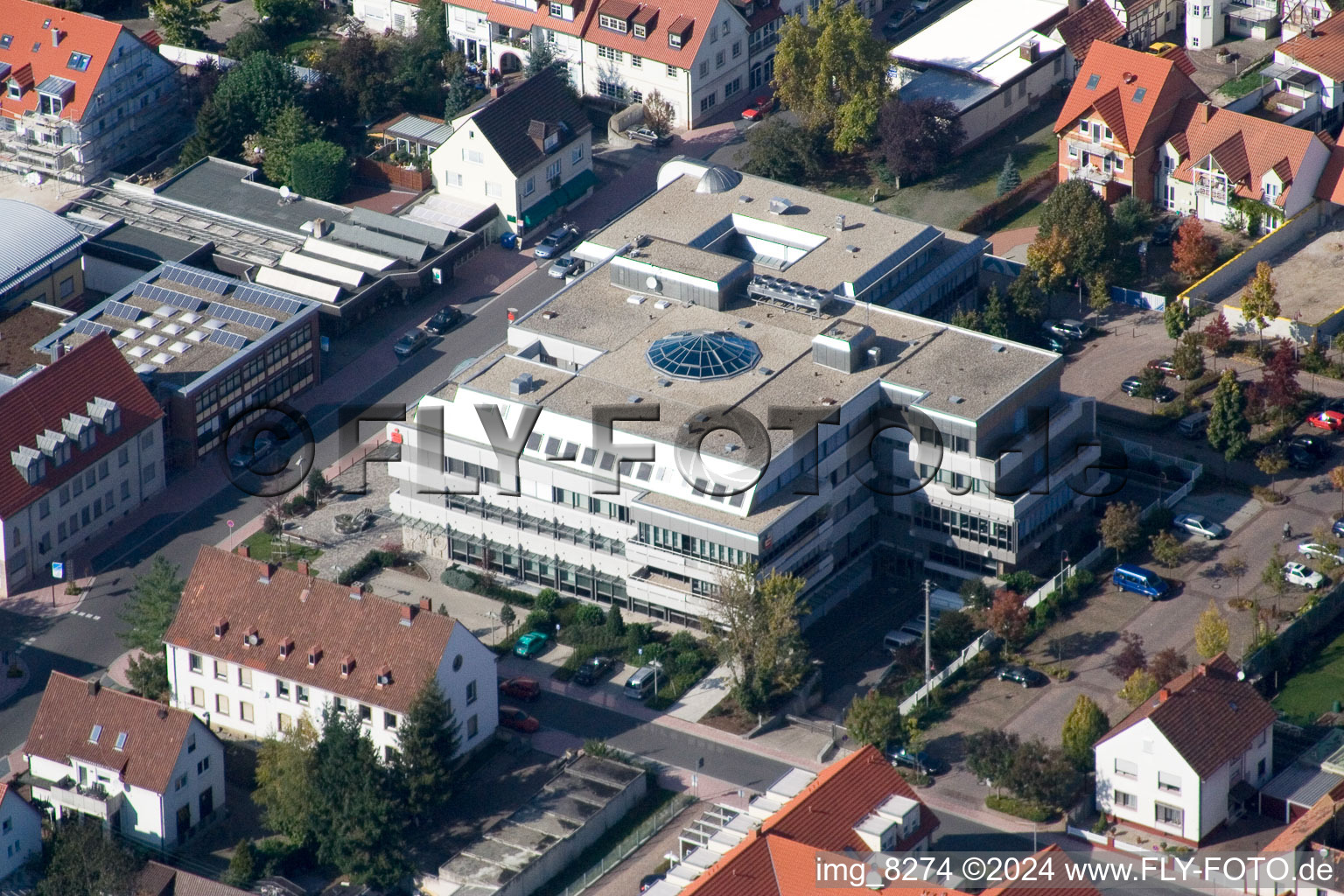 Photographie aérienne de Banque d'épargne à Kandel dans le département Rhénanie-Palatinat, Allemagne