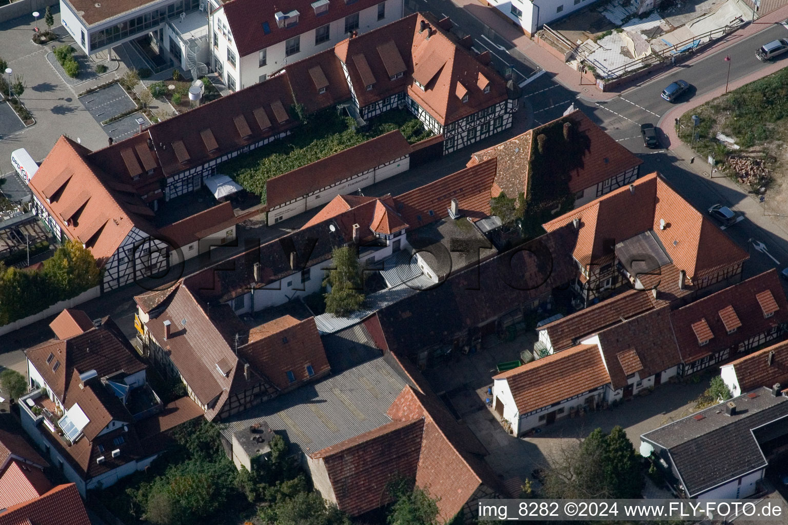 Bahnhofstrasse à Kandel dans le département Rhénanie-Palatinat, Allemagne hors des airs