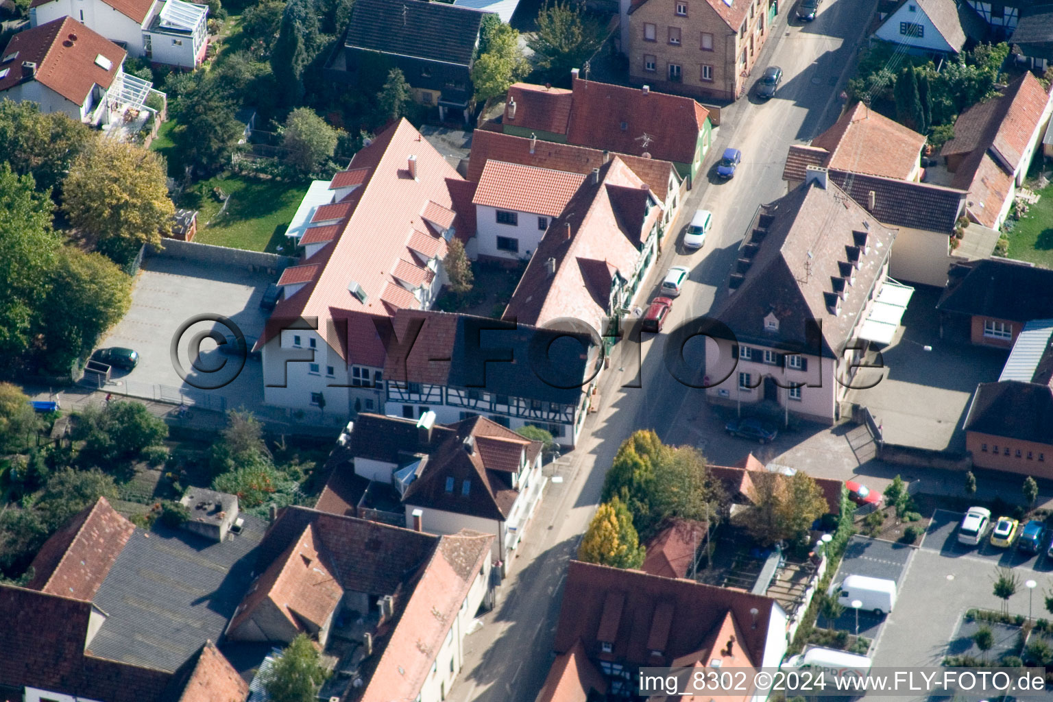 Bahnhofstr. à Kandel dans le département Rhénanie-Palatinat, Allemagne vue d'en haut