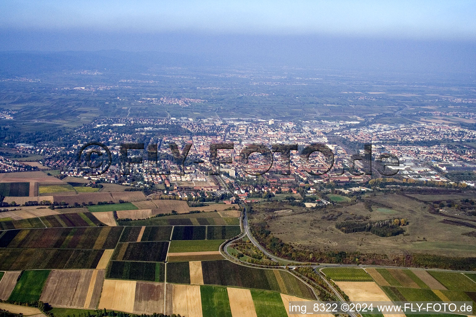 Vue aérienne de Du sud à Landau in der Pfalz dans le département Rhénanie-Palatinat, Allemagne