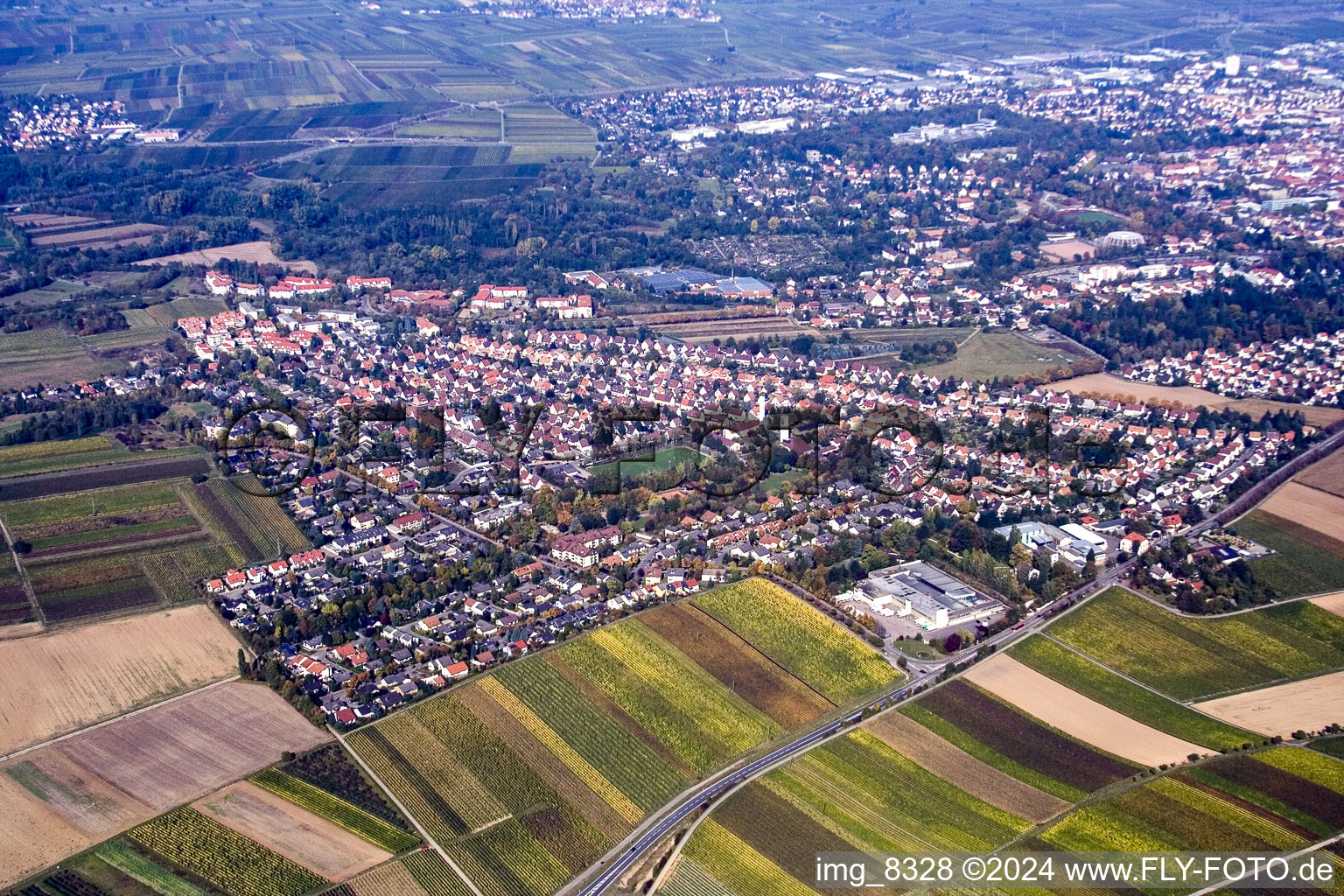 Landau Ouest à Landau in der Pfalz dans le département Rhénanie-Palatinat, Allemagne depuis l'avion