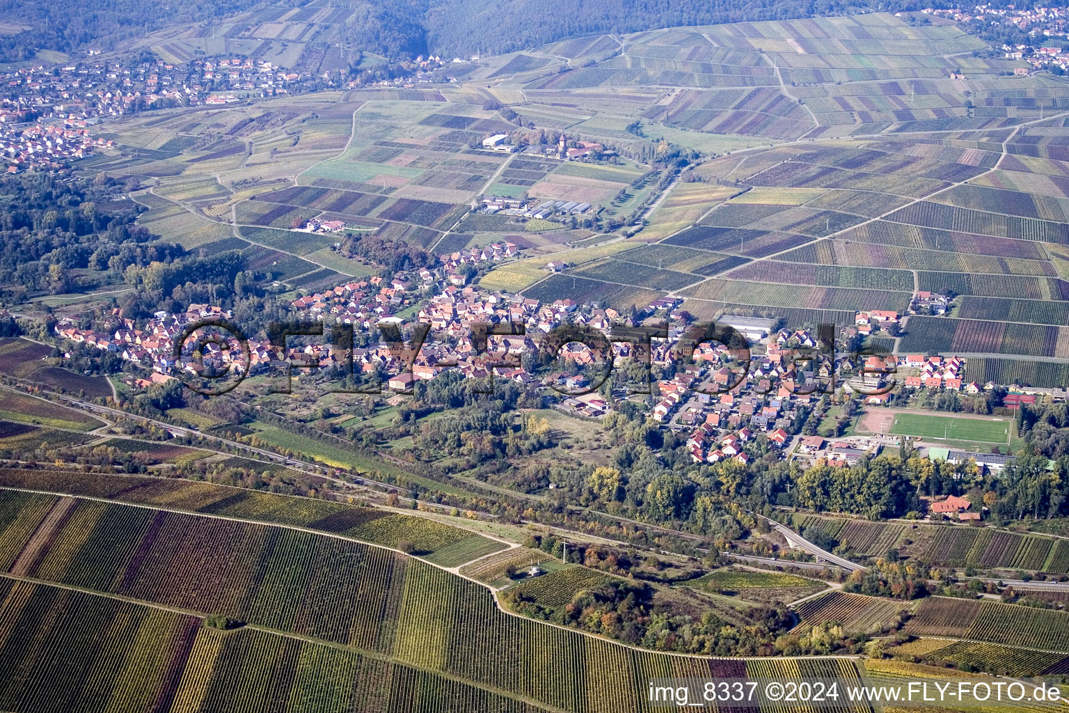 Siebeldingen dans le département Rhénanie-Palatinat, Allemagne d'en haut