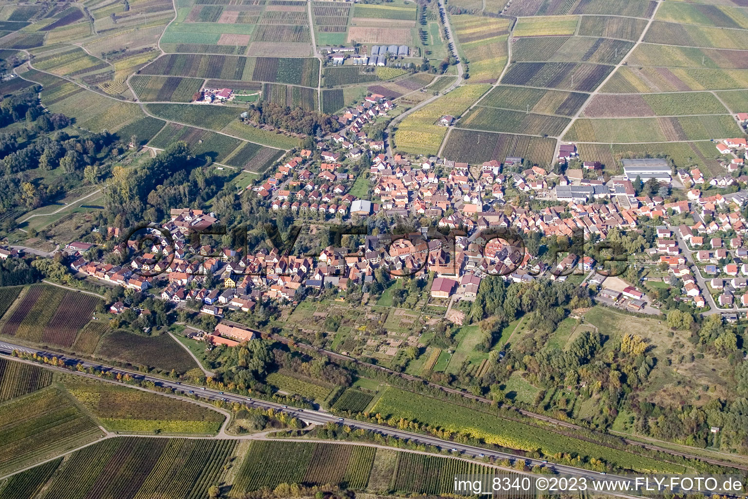 Siebeldingen dans le département Rhénanie-Palatinat, Allemagne depuis l'avion