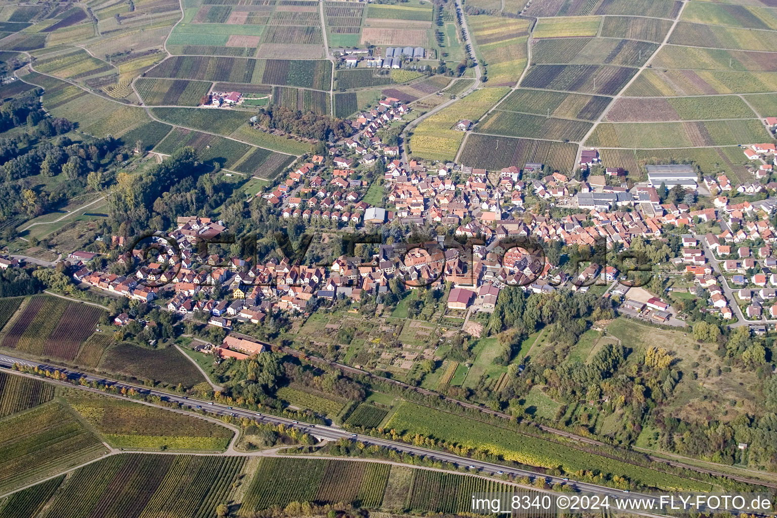 Siebeldingen dans le département Rhénanie-Palatinat, Allemagne hors des airs