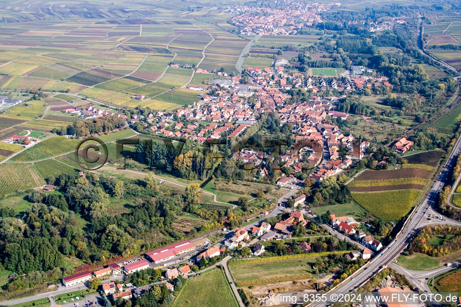 Siebeldingen dans le département Rhénanie-Palatinat, Allemagne vue d'en haut