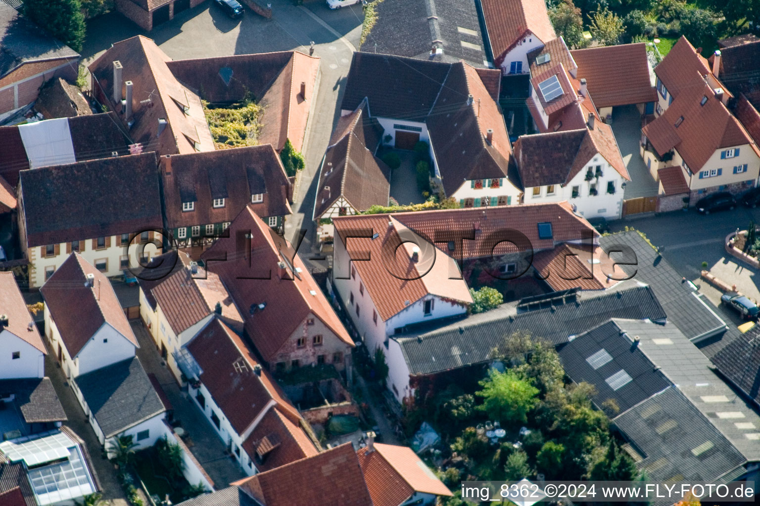 Birkweiler dans le département Rhénanie-Palatinat, Allemagne vue du ciel