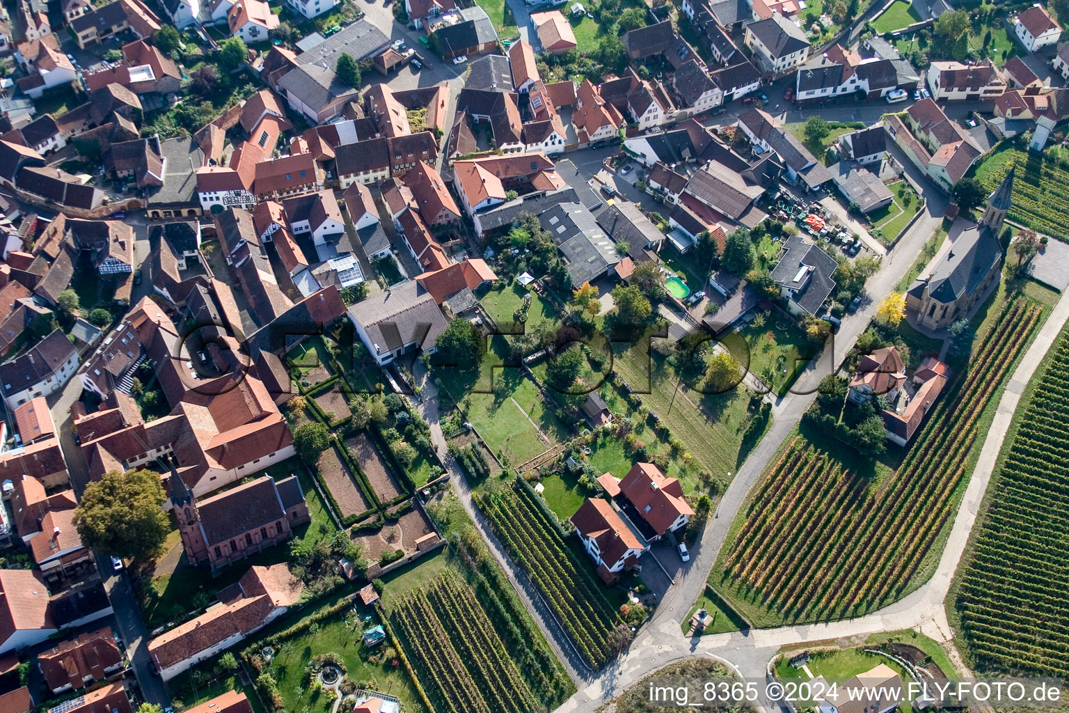 Image drone de Birkweiler dans le département Rhénanie-Palatinat, Allemagne