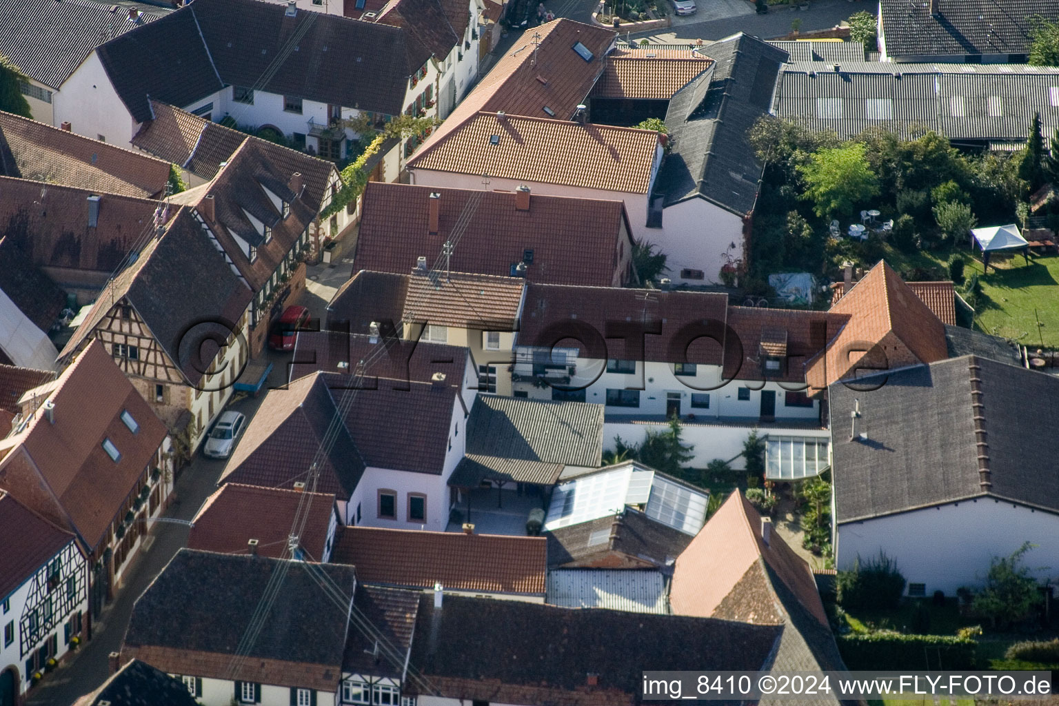 Enregistrement par drone de Birkweiler dans le département Rhénanie-Palatinat, Allemagne