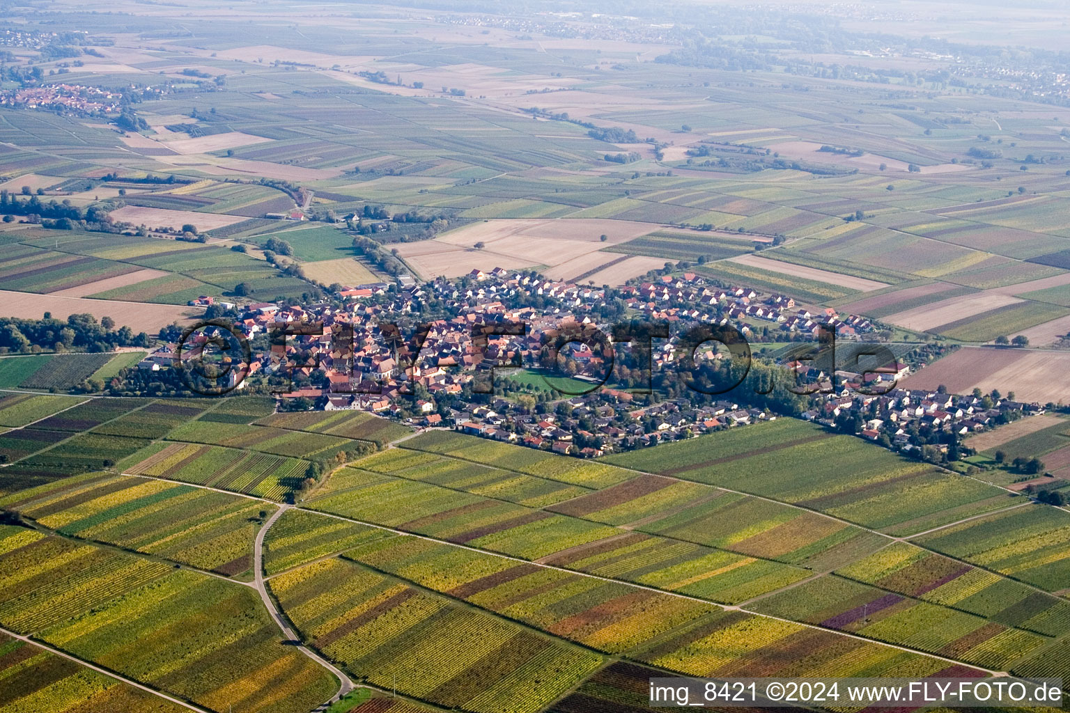 Vue aérienne de Du nord-ouest à le quartier Mörzheim in Landau in der Pfalz dans le département Rhénanie-Palatinat, Allemagne