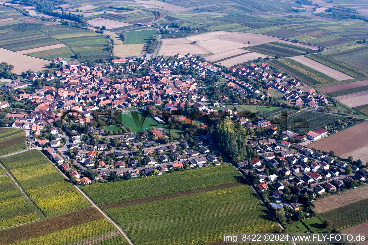 Vue aérienne de De l'ouest à le quartier Mörzheim in Landau in der Pfalz dans le département Rhénanie-Palatinat, Allemagne