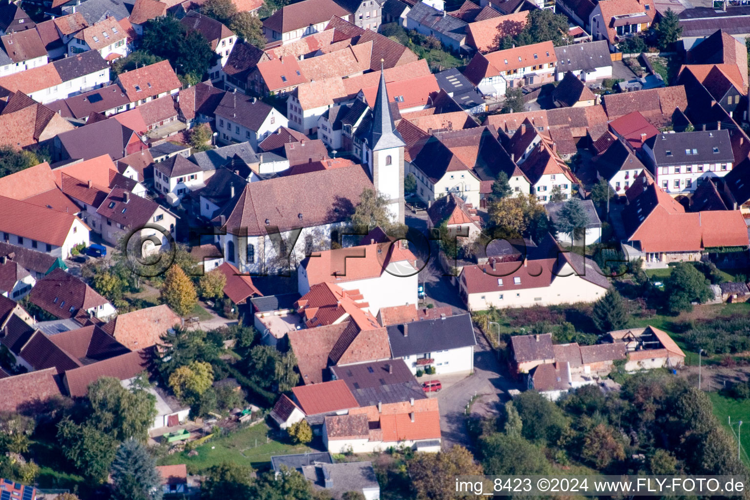 Quartier Mörzheim in Landau in der Pfalz dans le département Rhénanie-Palatinat, Allemagne du point de vue du drone