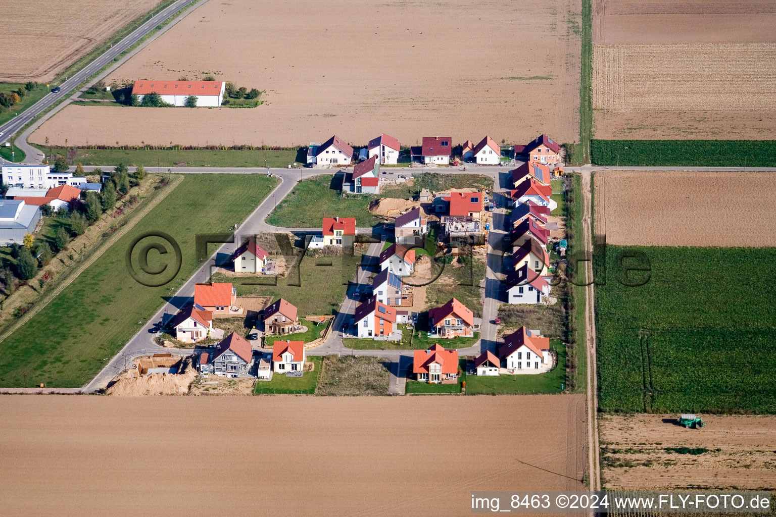 Dans le train à Steinweiler dans le département Rhénanie-Palatinat, Allemagne depuis l'avion