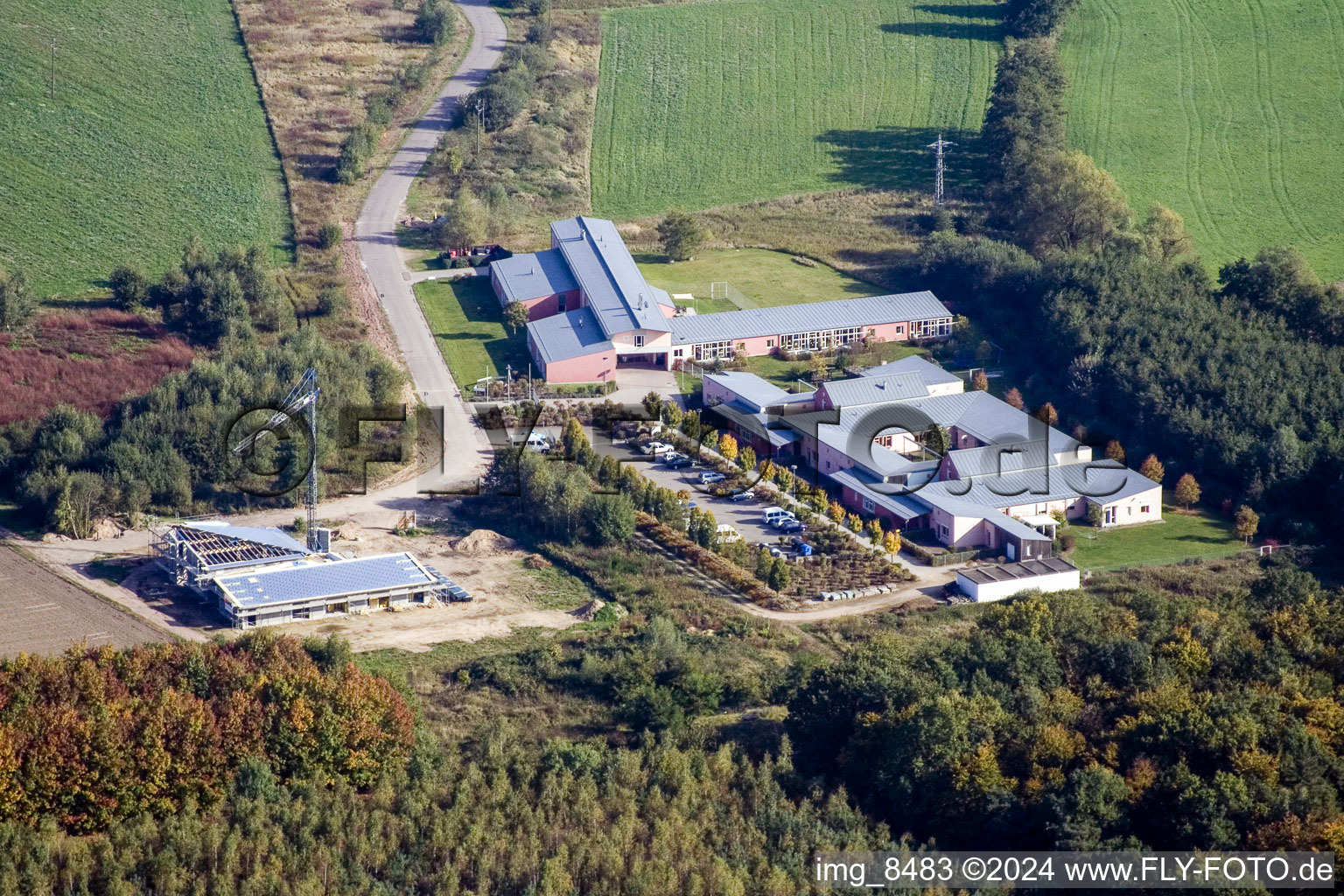 Vue oblique de Aide à la vie à le quartier Minderslachen in Kandel dans le département Rhénanie-Palatinat, Allemagne