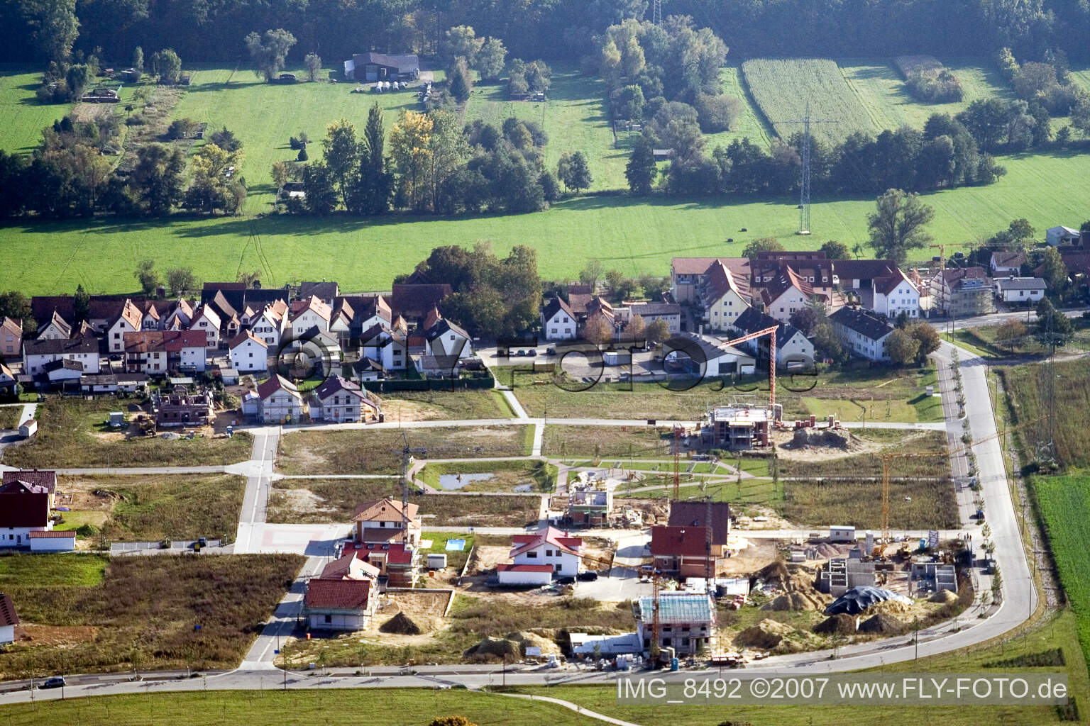 Image drone de Nouvelle zone de développement sur le Höhenweg à Kandel dans le département Rhénanie-Palatinat, Allemagne