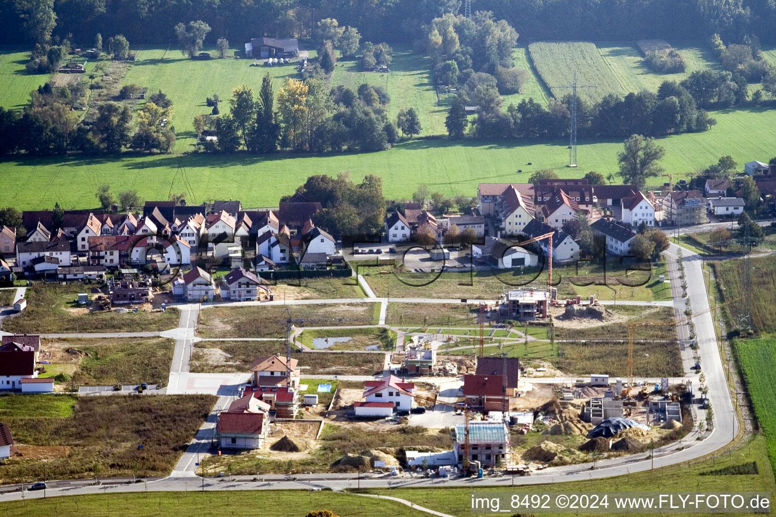 Image drone de Nouvelle zone de développement sur le Höhenweg à Kandel dans le département Rhénanie-Palatinat, Allemagne