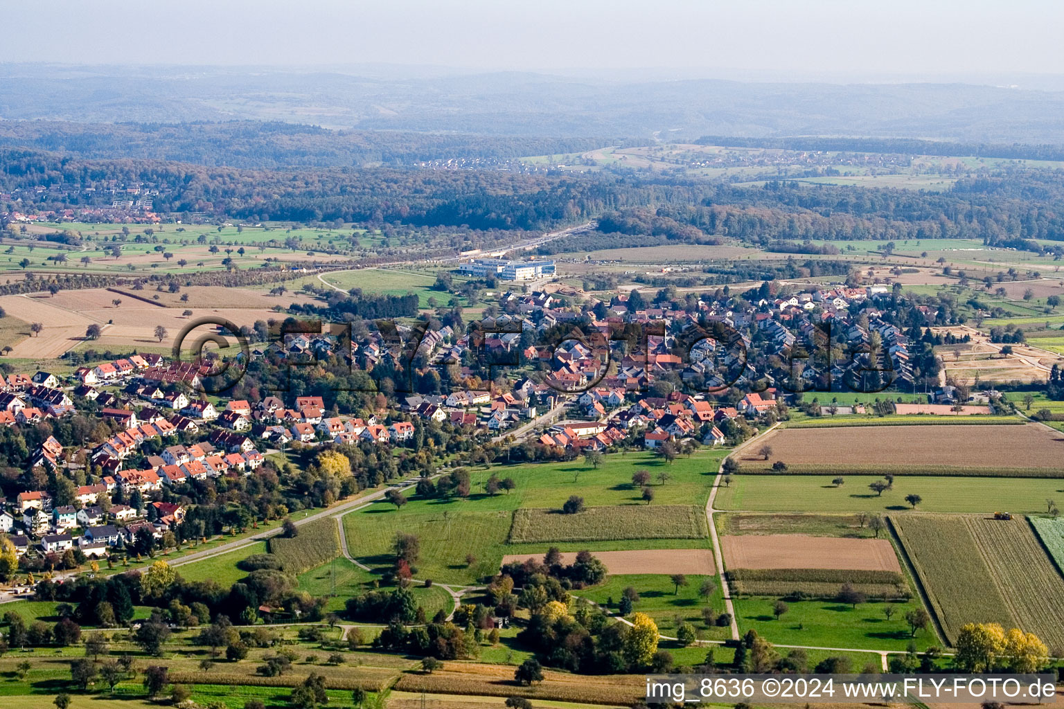 Quartier Palmbach in Karlsruhe dans le département Bade-Wurtemberg, Allemagne vu d'un drone