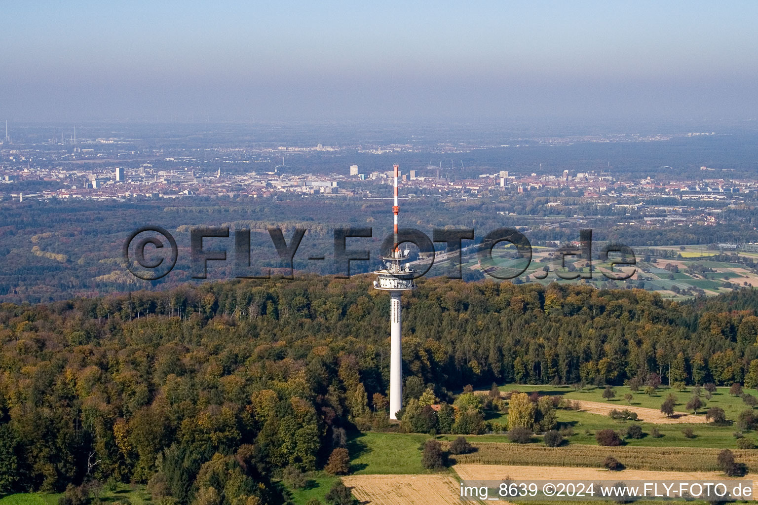 Quartier Grünwettersbach in Karlsruhe dans le département Bade-Wurtemberg, Allemagne vue du ciel