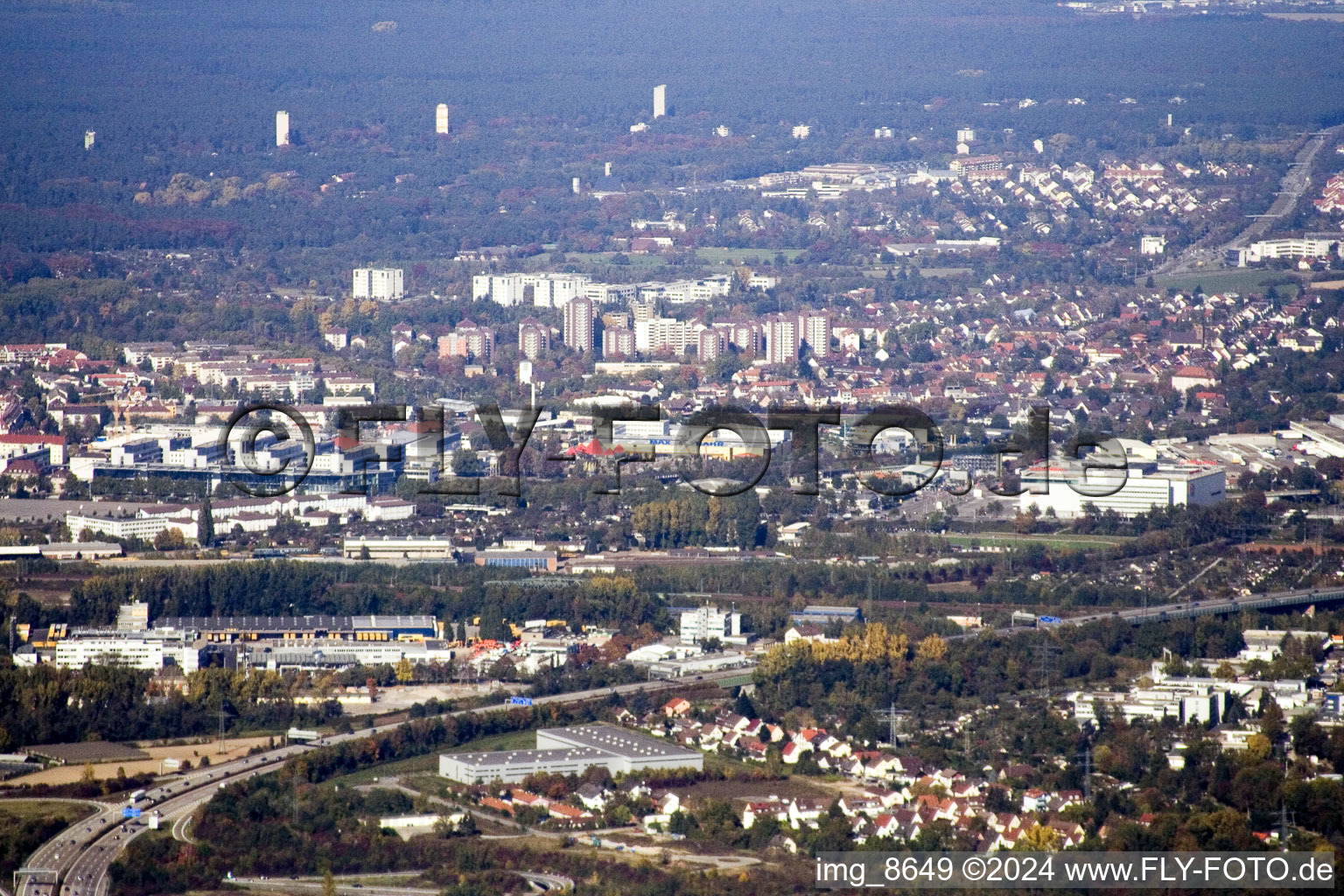 Image drone de Quartier Oststadt in Karlsruhe dans le département Bade-Wurtemberg, Allemagne